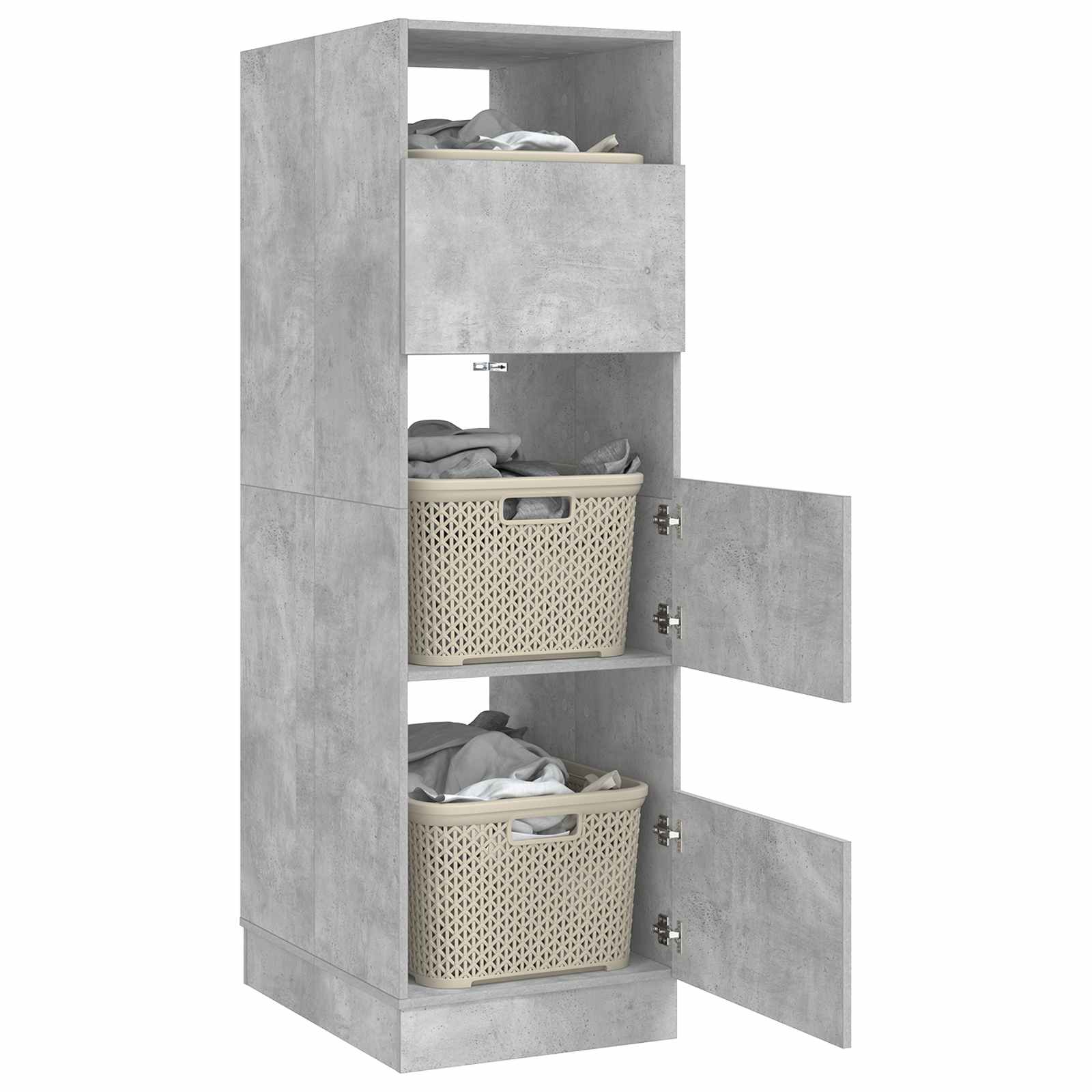 Ormar za pranje rublja Beton 50 x 68 x 162 cm Konstruirano drvo