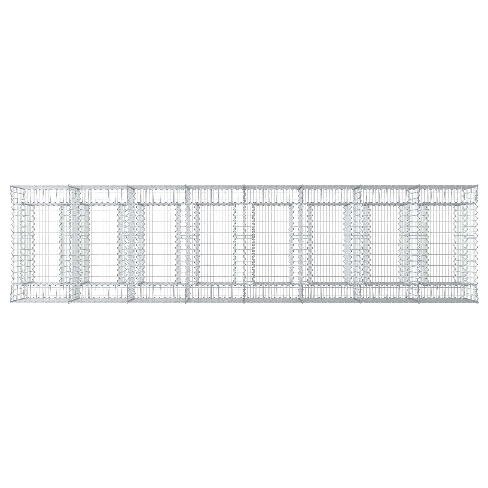 Gabionski uzdignuti krevet 4 pcs Srebrna