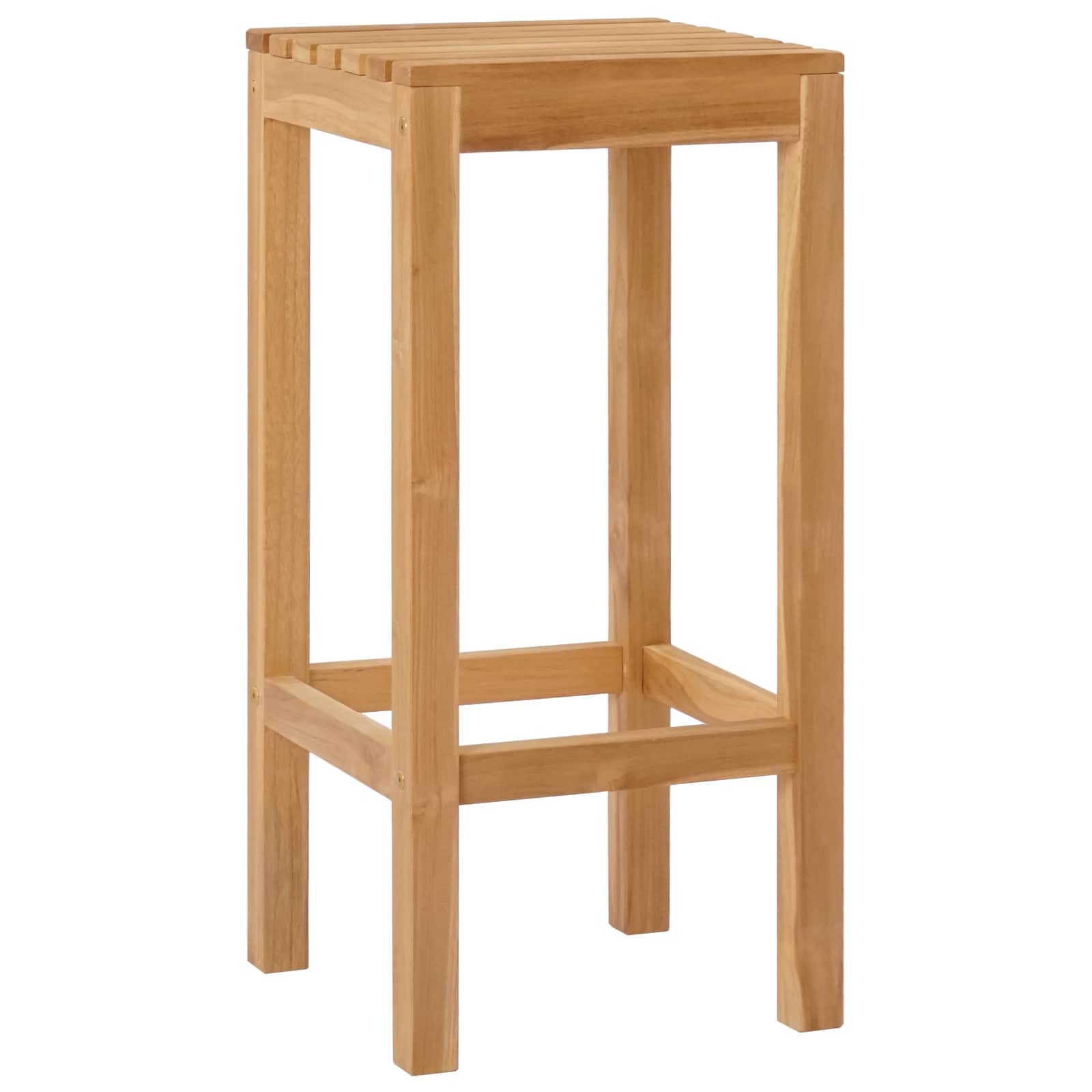 Barska stolica 4 pcs Prirodna 35 x 35 x 75 cm Čvrsto teak drvo