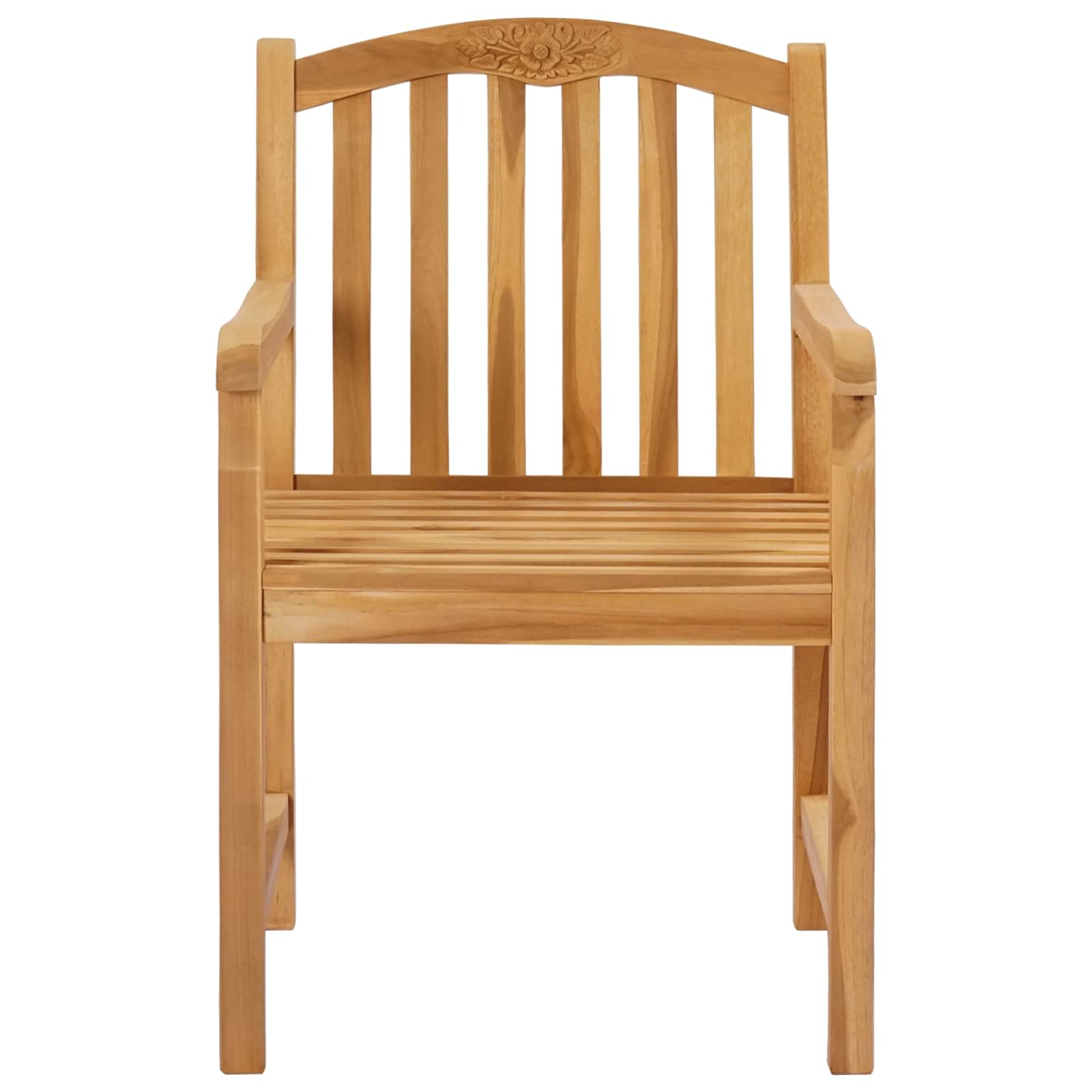 Ručna rezbarena stolica ruža 2 pcs Prirodna 58 x 60 x 90 cm