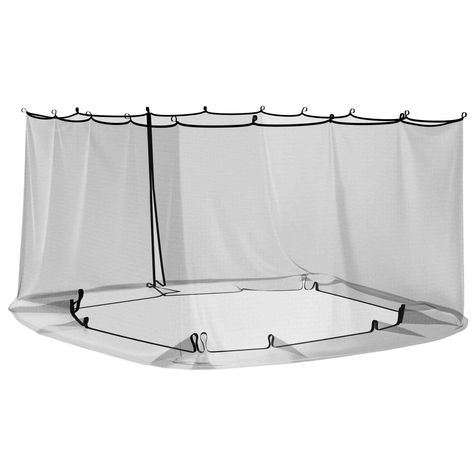 Mreža protiv komaraca za gazebo 220 mesh Crna 3,6 x 3,6 x 2 m