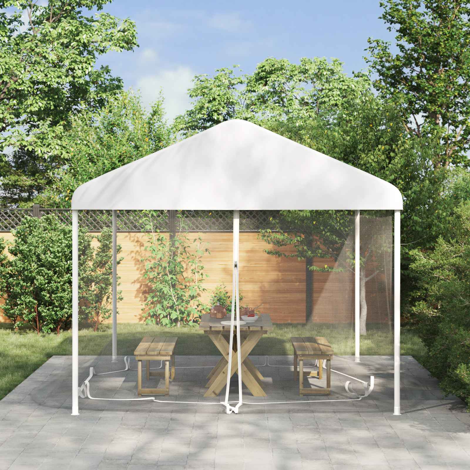 Mreža protiv komaraca za gazebo 220 mesh Bijela Poliester