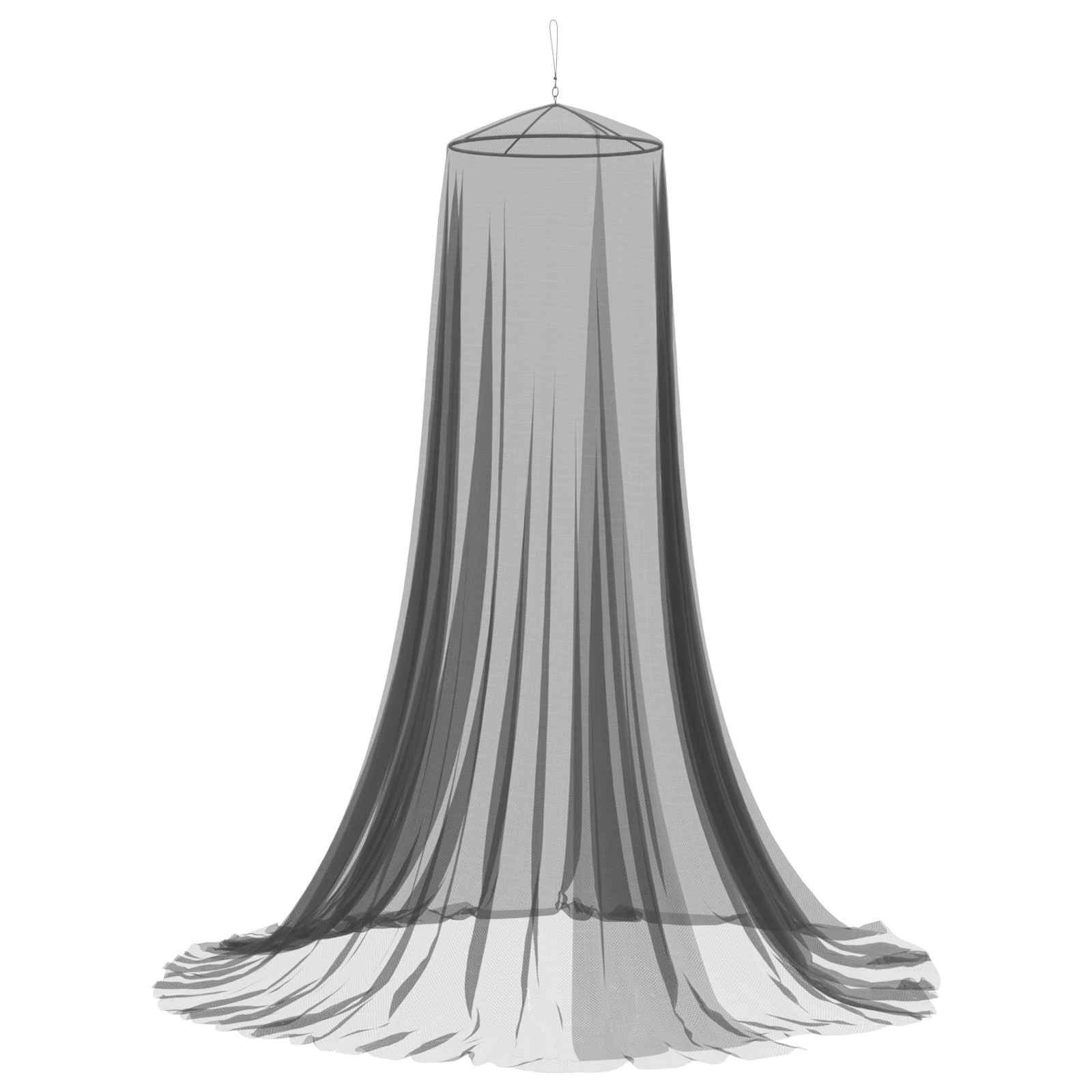 Mreža za komarce za krevet 156 mesh Crna Ø56 x 220 cm Poliester