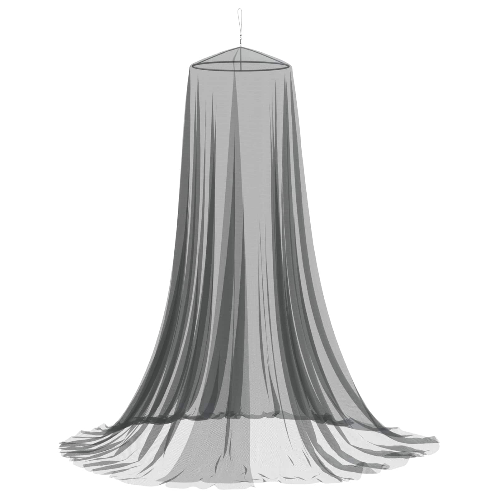 Mreža za komarce za krevet 3 pcs 156 mesh Crna Ø56 x 220 cm