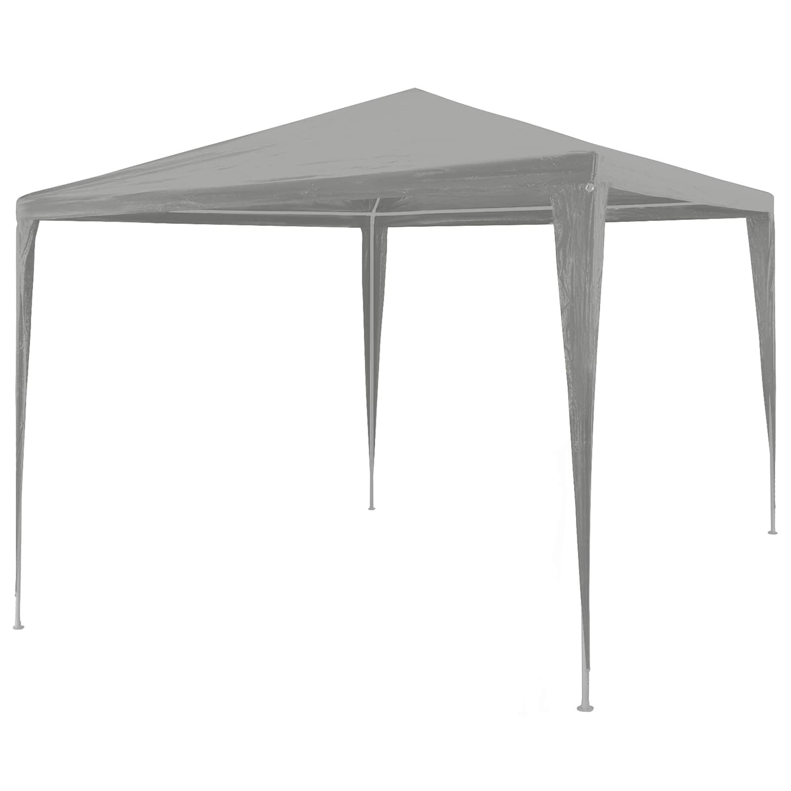 Šator za zabave Svijetlo siva 300 x 300 x 255 cm PE i čelik