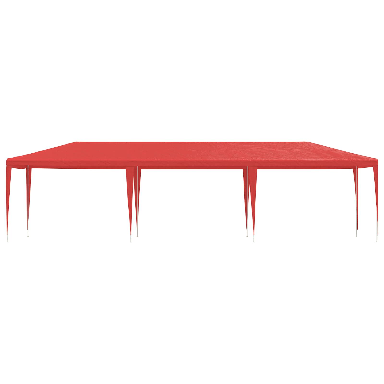Šator za zabave Crvena 900 x 300 x 255 cm PE i čelik