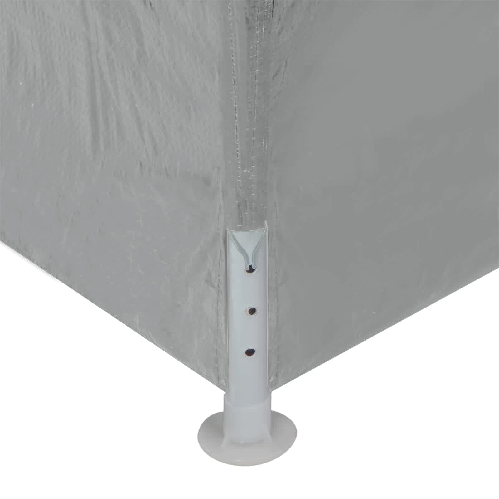 Šator za zabave 1200 x 300 x 255 cm Svjetlosiva PE i čelik