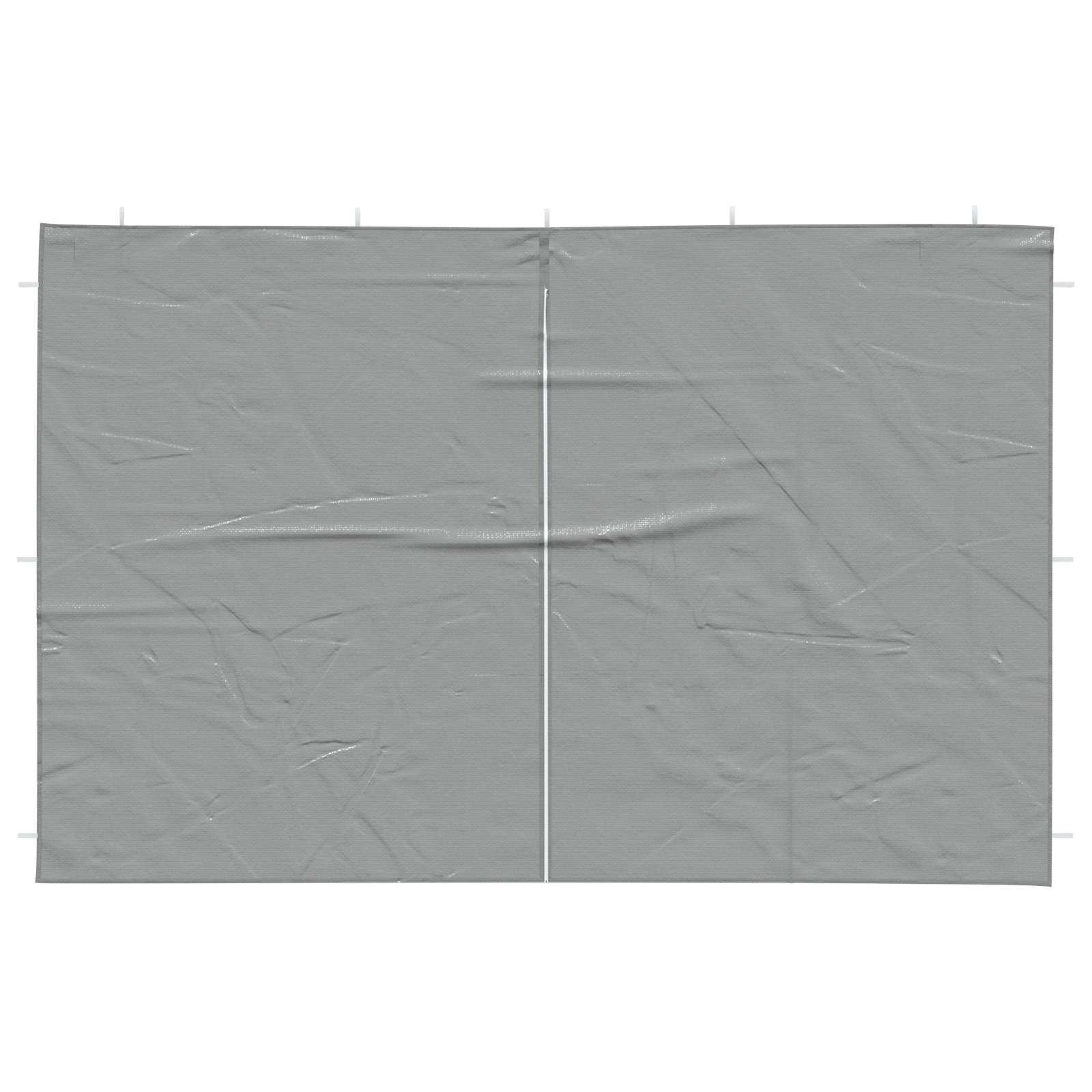 Zid šatora za zabavu 2 pcs Svjetlosiva 400 x 195 cm PE i čelik