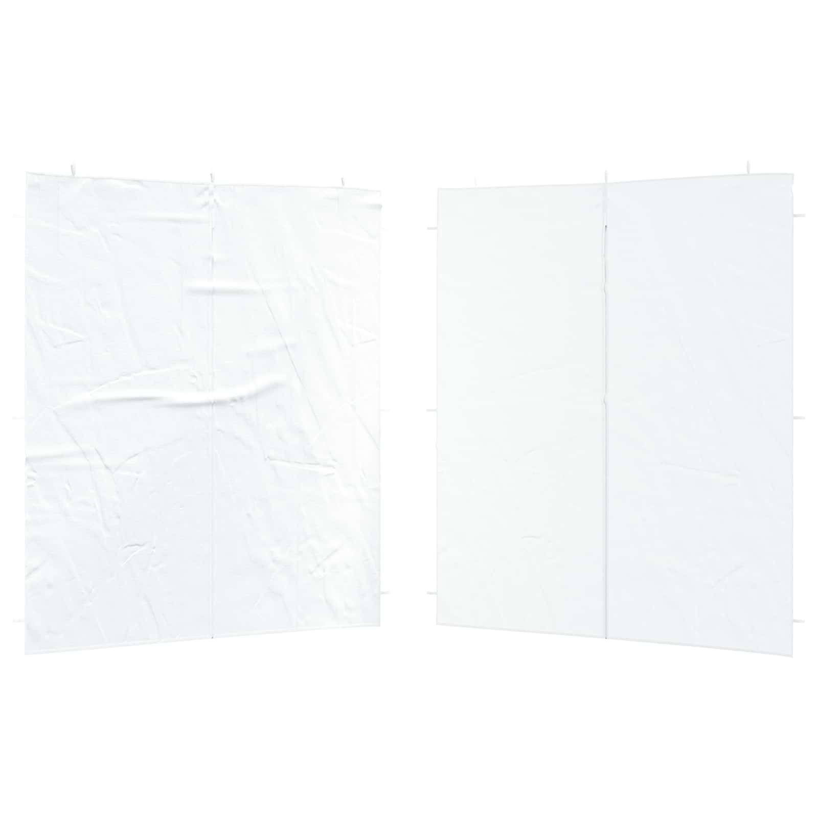 Zid šatora za zabavu 2 pcs Bijela 200 x 195 cm PE i čelik