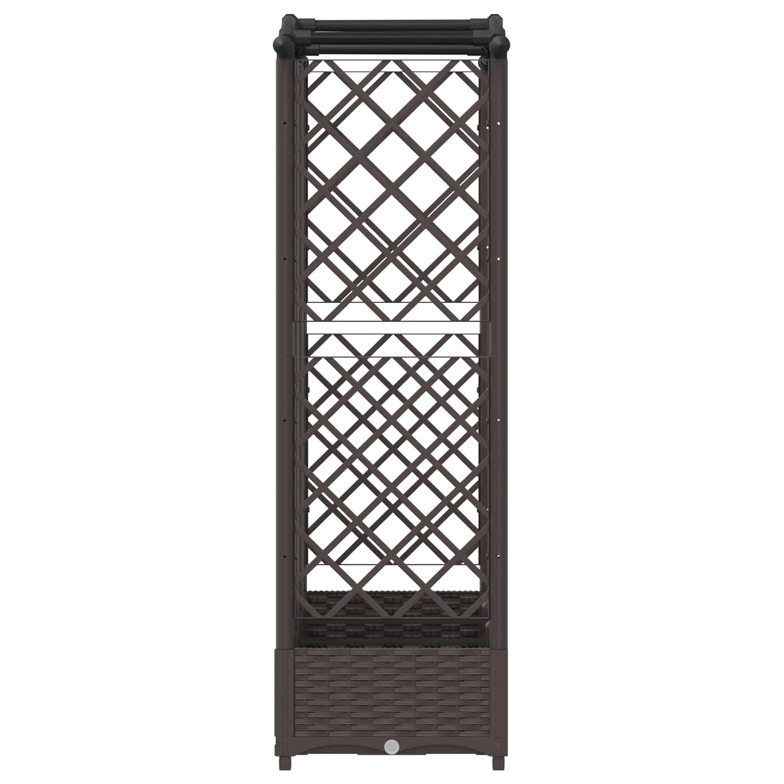 Povišeni krevet s mrežom i krovom Smeđa 163 x 40 x 126 cm PP