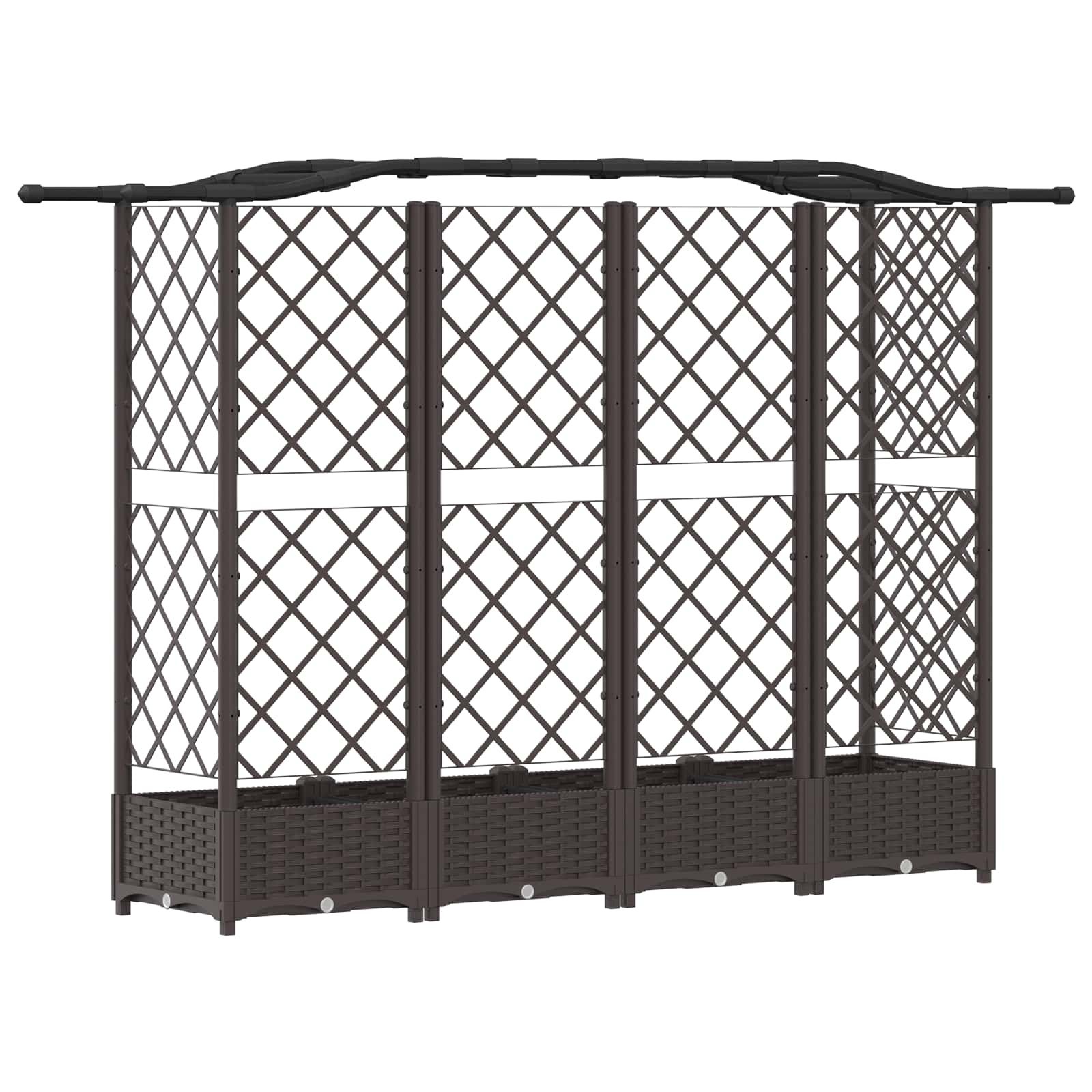 Povišeni krevet s mrežom i krovom Smeđa 203,5 x 40 x 125 cm PP