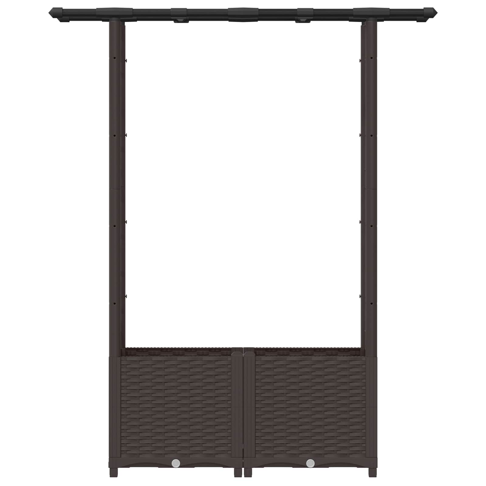 Povišeni krevet s mrežom i krovom Smeđa 124,5 x 40 x 138 cm PP
