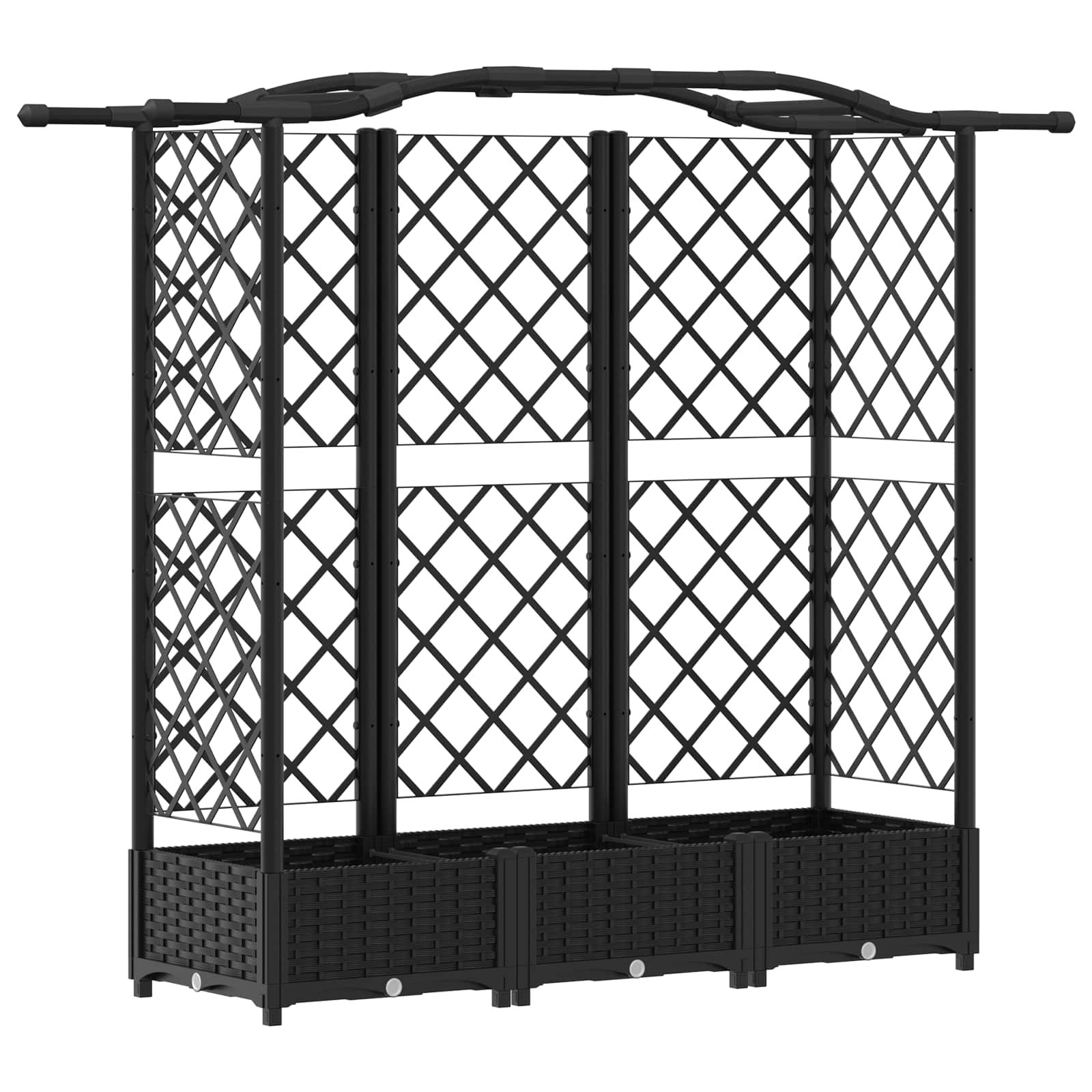 Povišeni krevet s mrežom i krovom Crna 163 x 40 x 126 cm PP