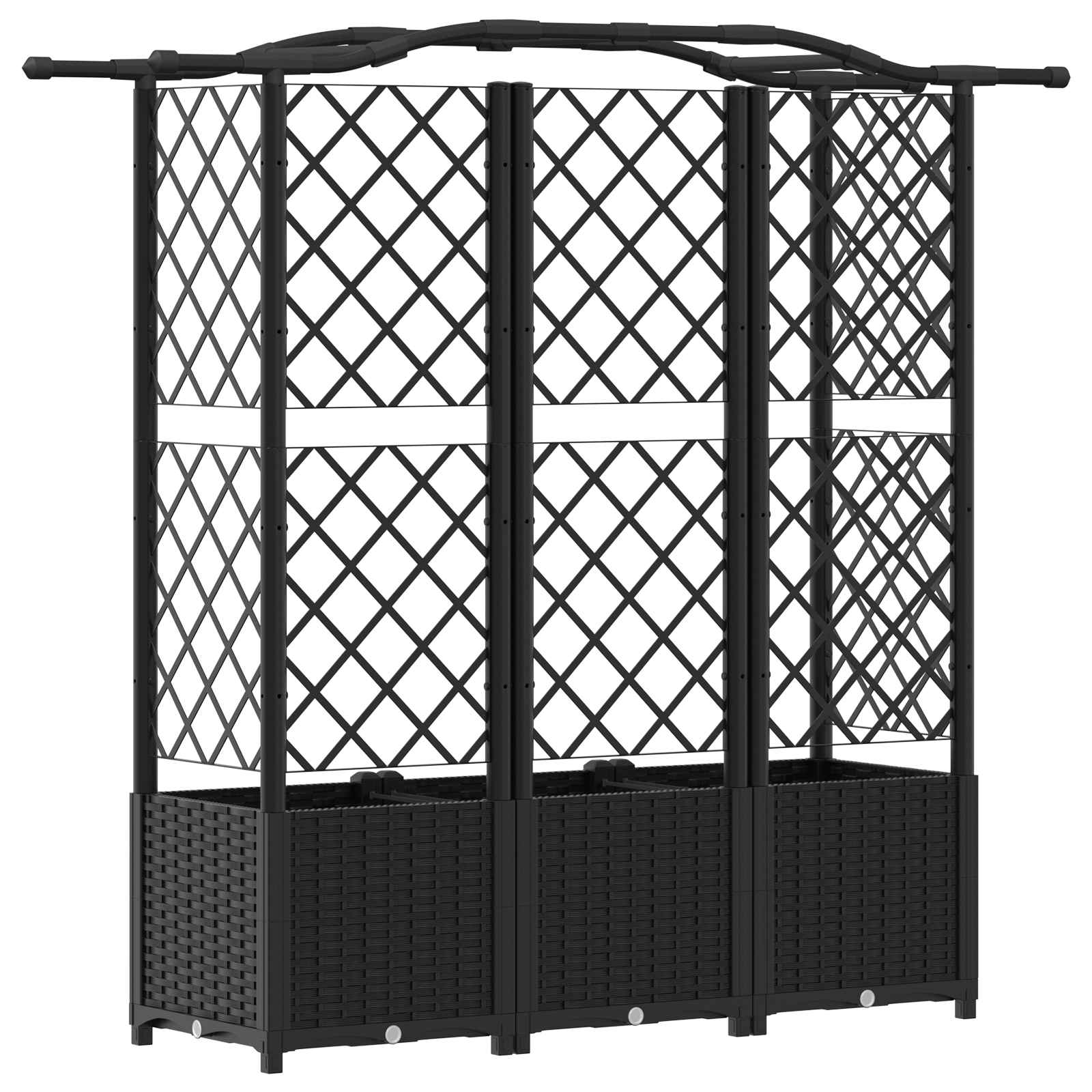 Povišeni krevet s mrežom i krovom Crna 163 x 40 x 141 cm PP