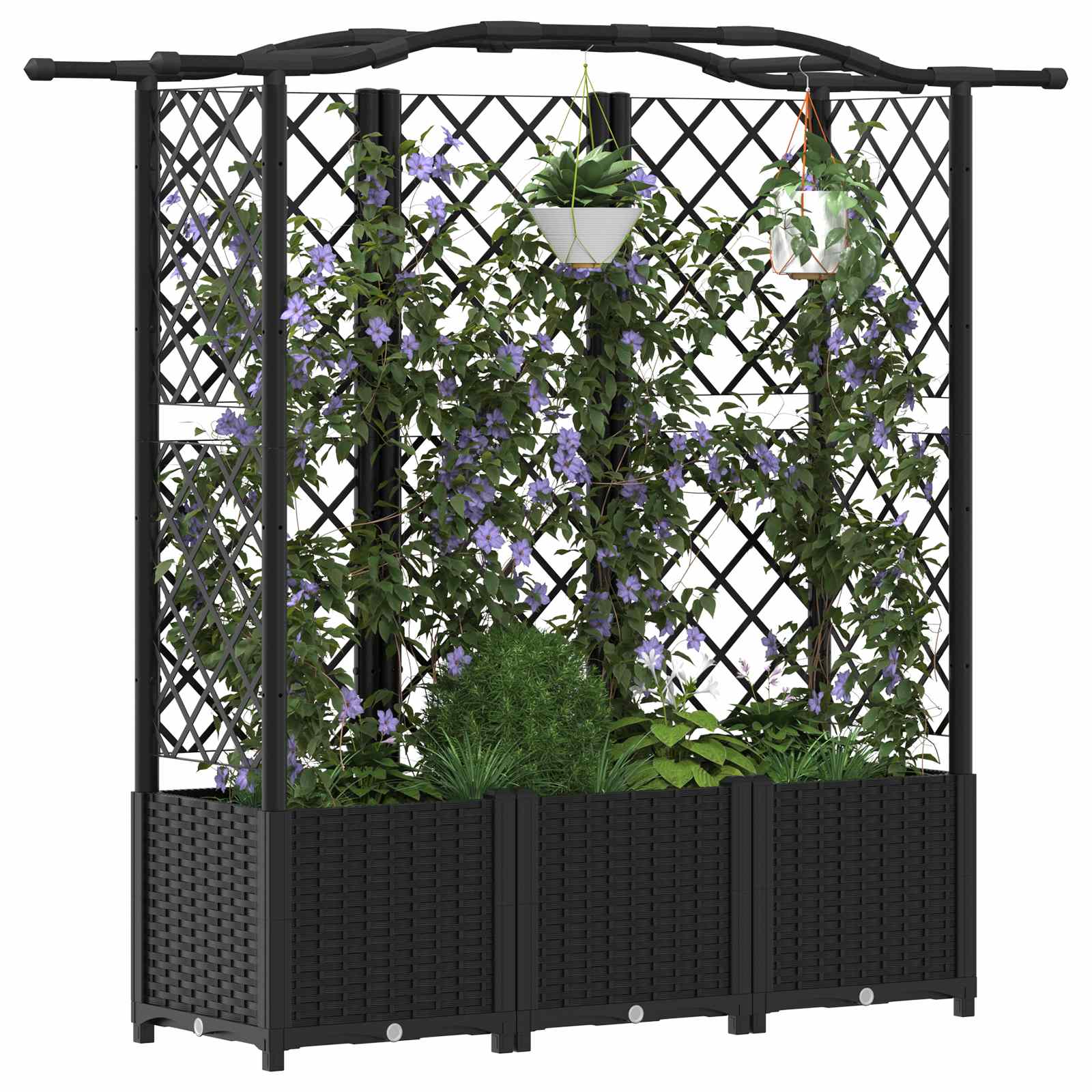Povišeni krevet s mrežom i krovom Crna 163 x 40 x 141 cm PP