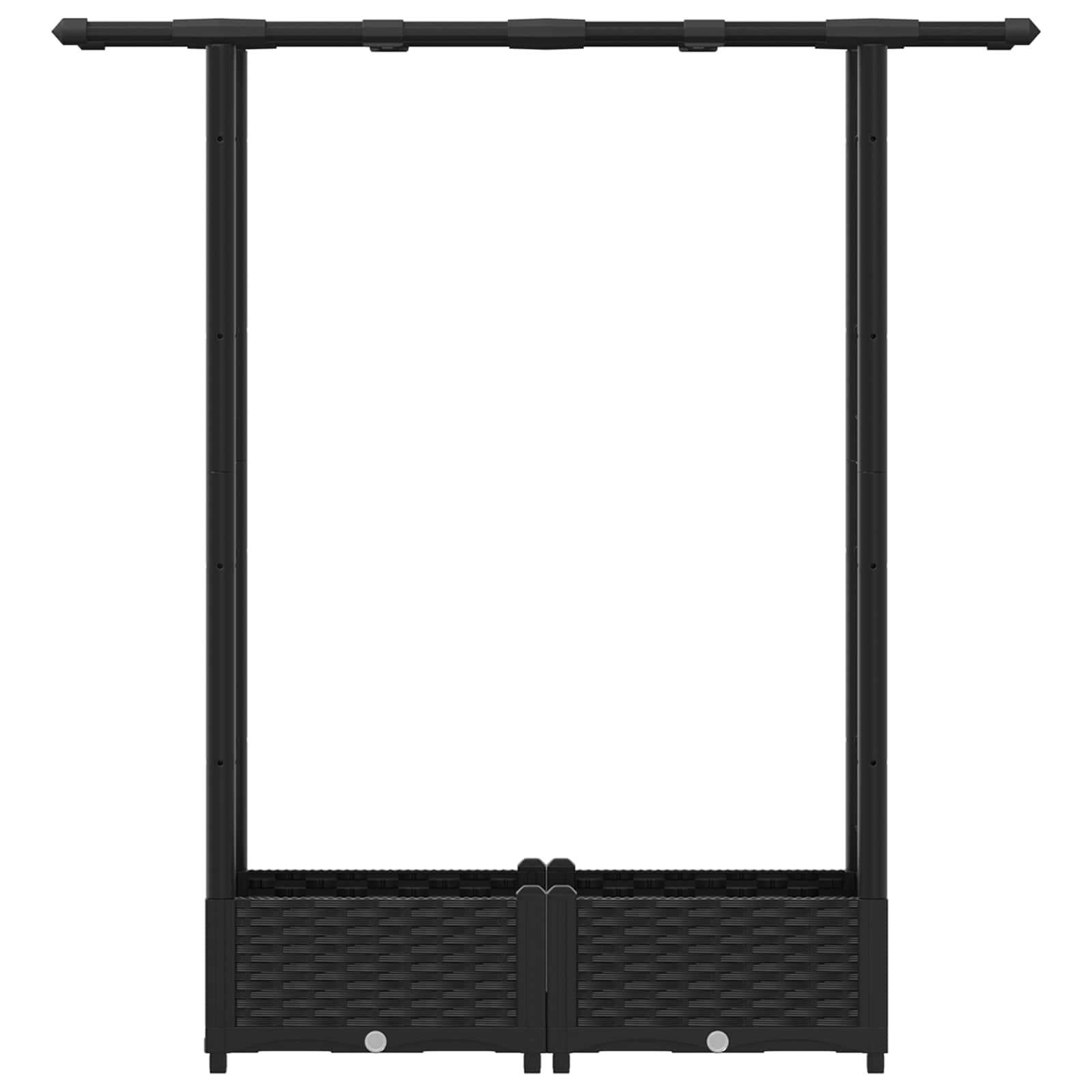 Povišeni krevet s mrežom i krovom Crna 122,5 x 40 x 123 cm PP