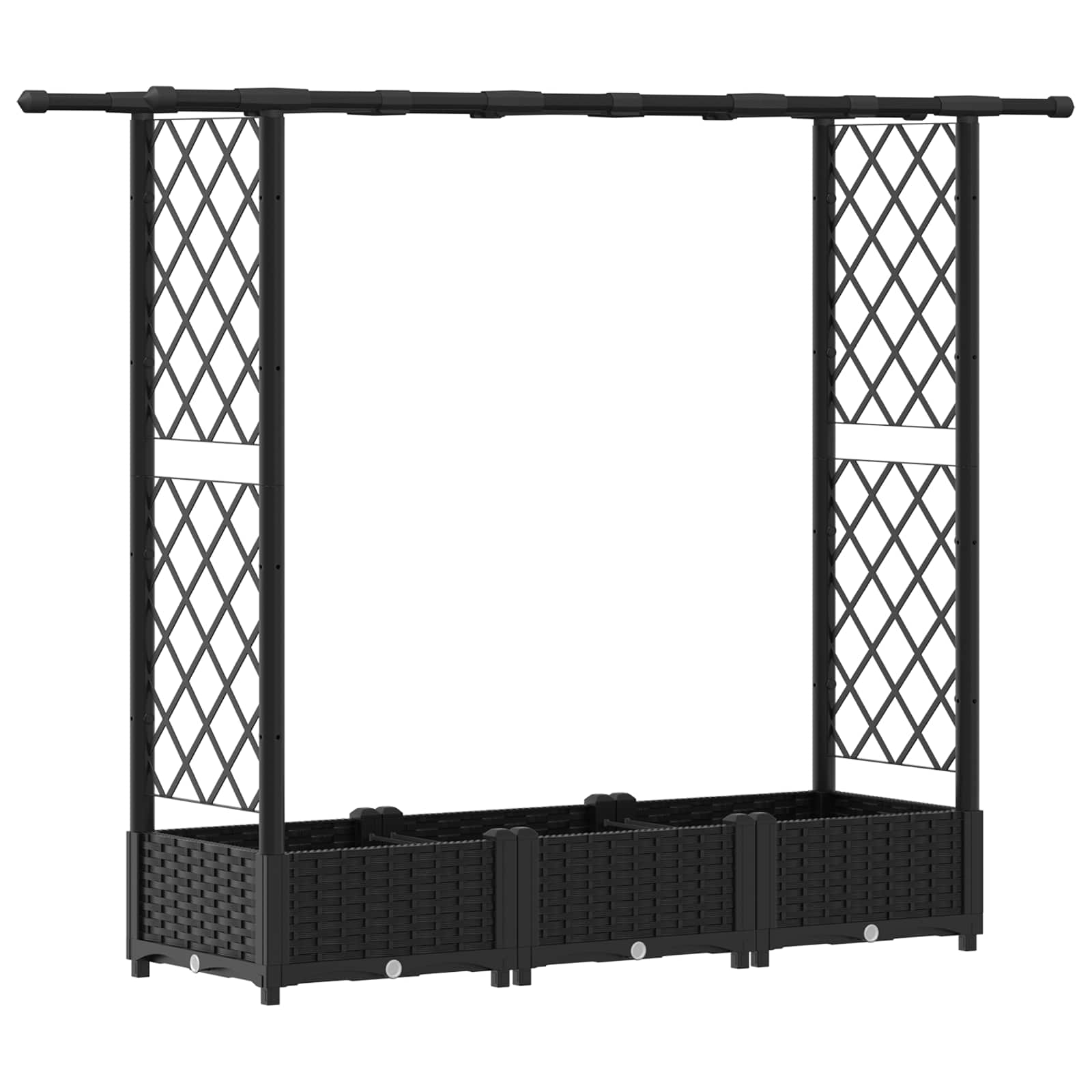 Povišeni krevet s mrežom i krovom Crna 164 x 40 x 123 cm PP