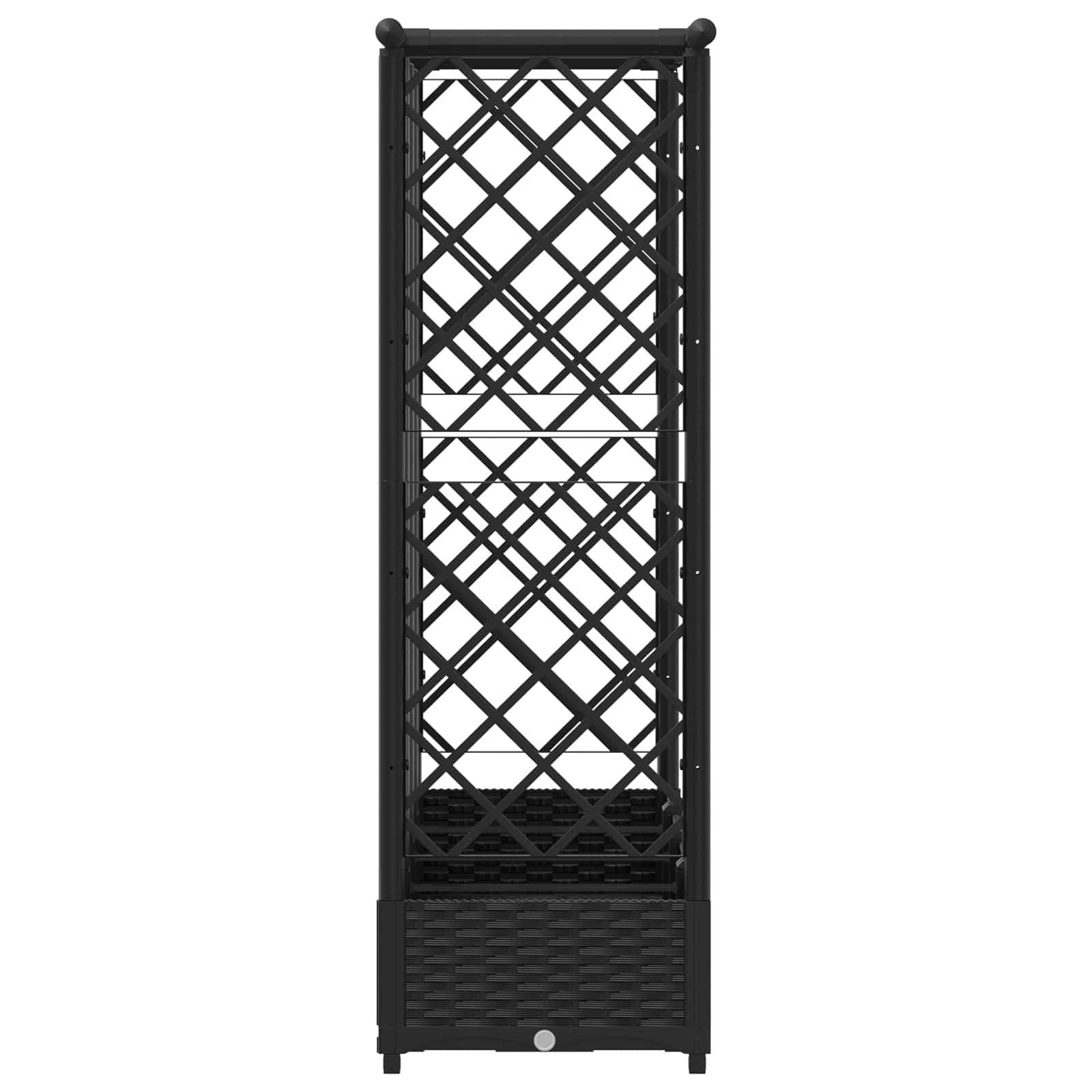 Povišeni krevet s mrežom i krovom Crna 202,5 x 40 x 123 cm PP