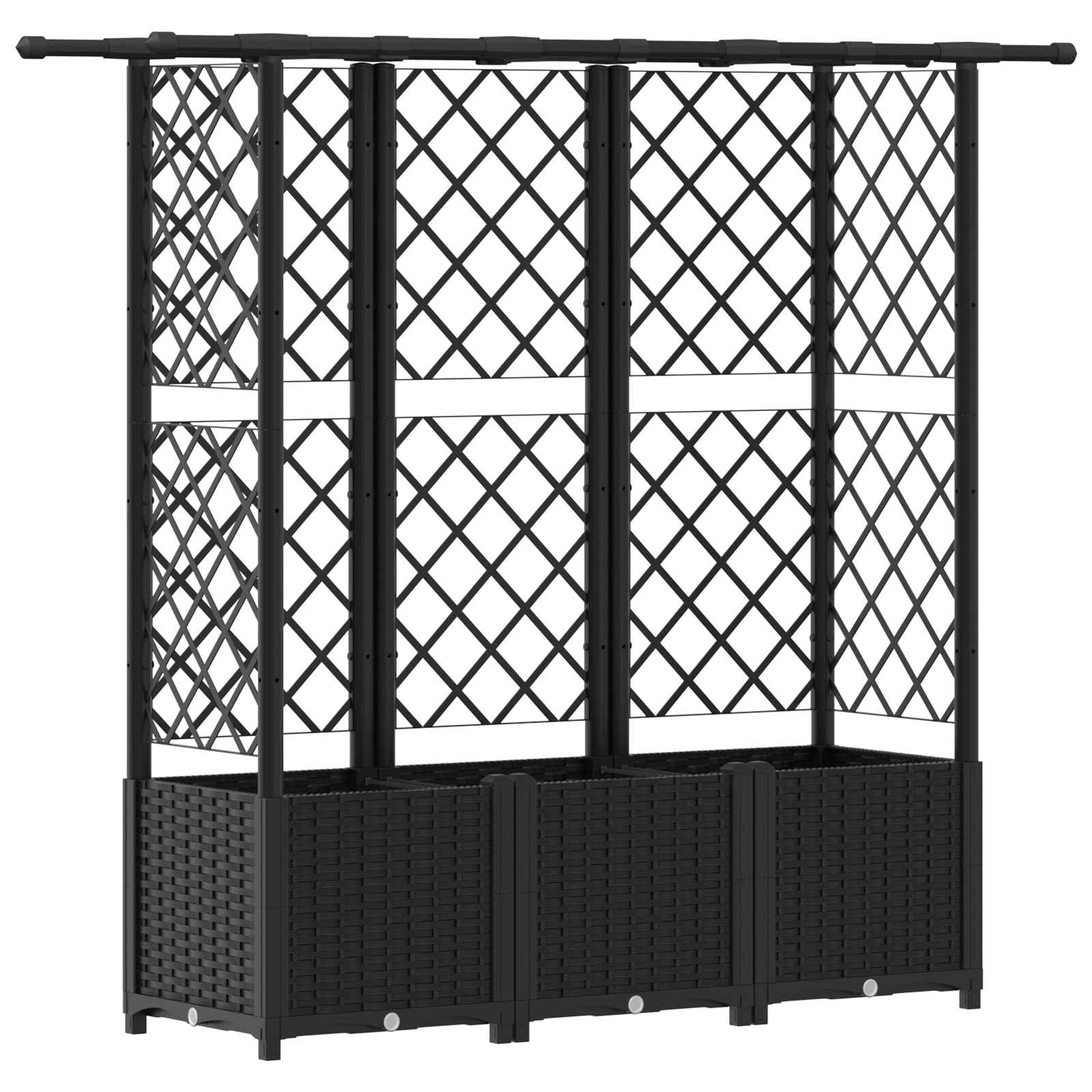 Povišeni krevet s mrežom i krovom Crna 163,5 x 40 x 138 cm PP