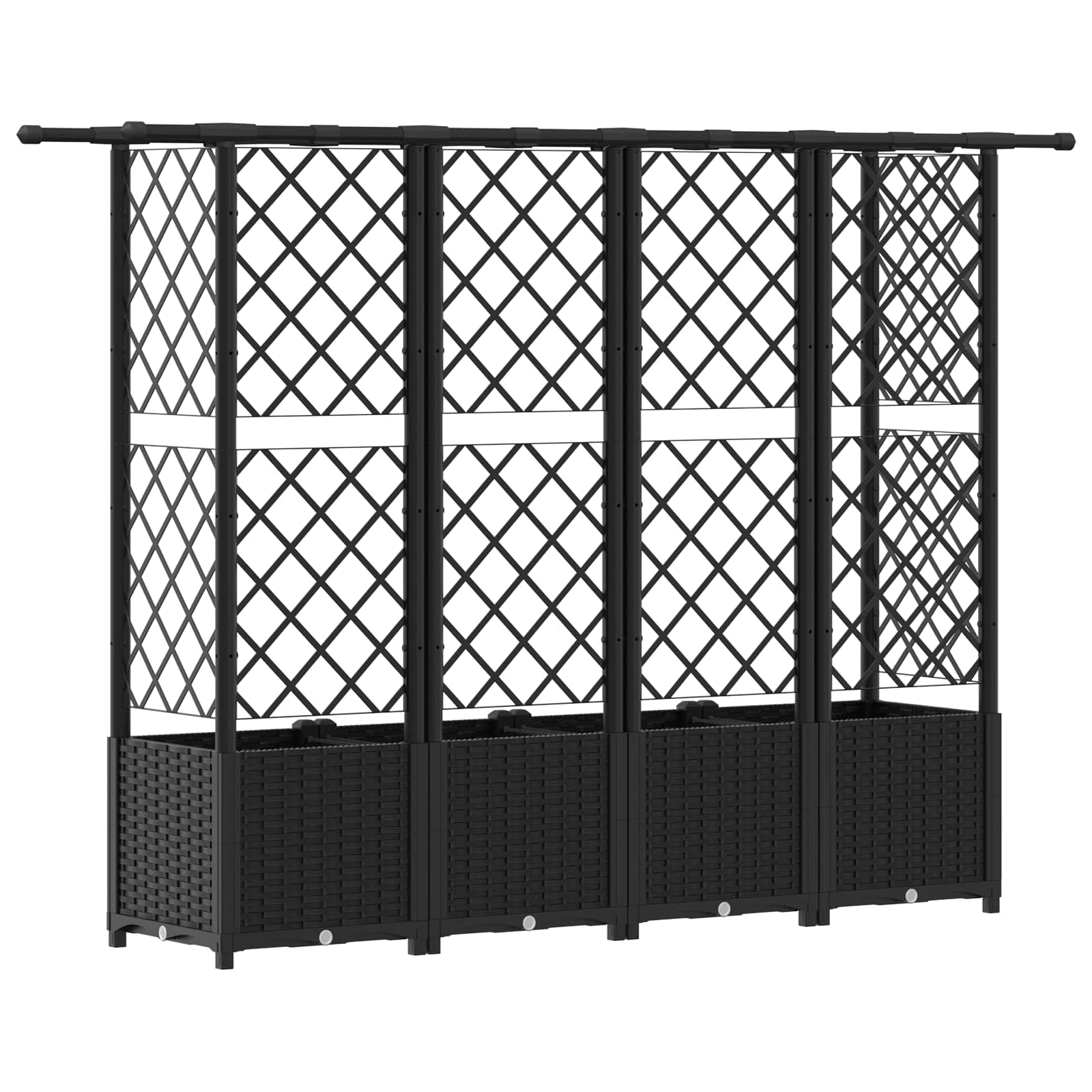 Povišeni krevet s mrežom i krovom Crna 202 x 40 x 138 cm PP