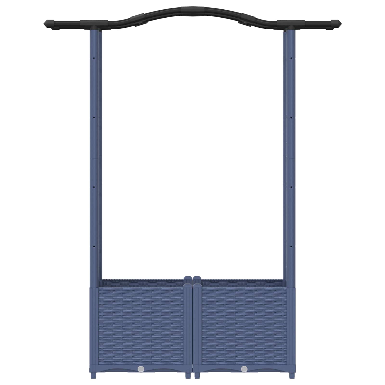 Povišeni krevet s mrežom i krovom Sivi 125 x 40 x 138 cm PP