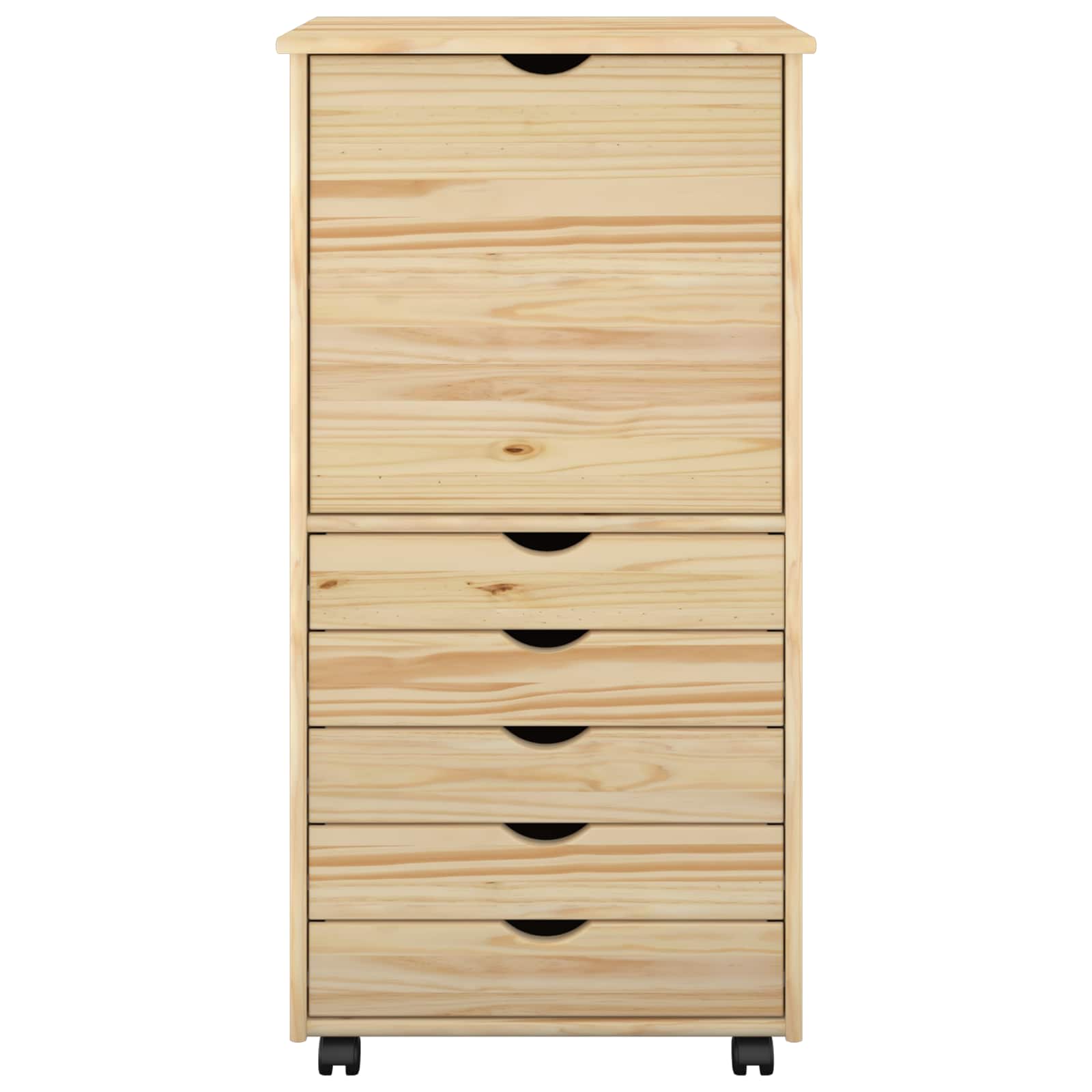 Mobilni ormar Smeđa 53 x 39 x 103 cm Čvrsto borovo drvo