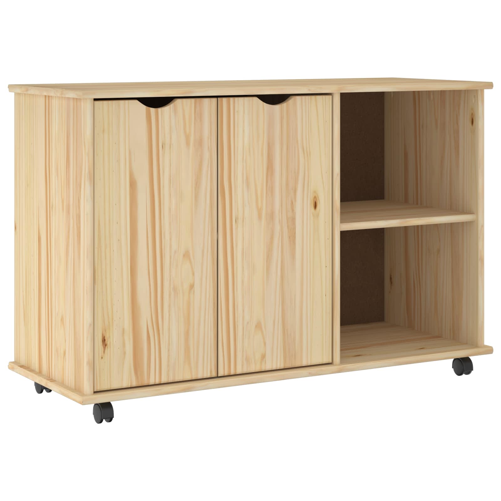 Mobilni ormar Smeđa 100 x 39 x 65,5 cm Čvrsto borovo drvo