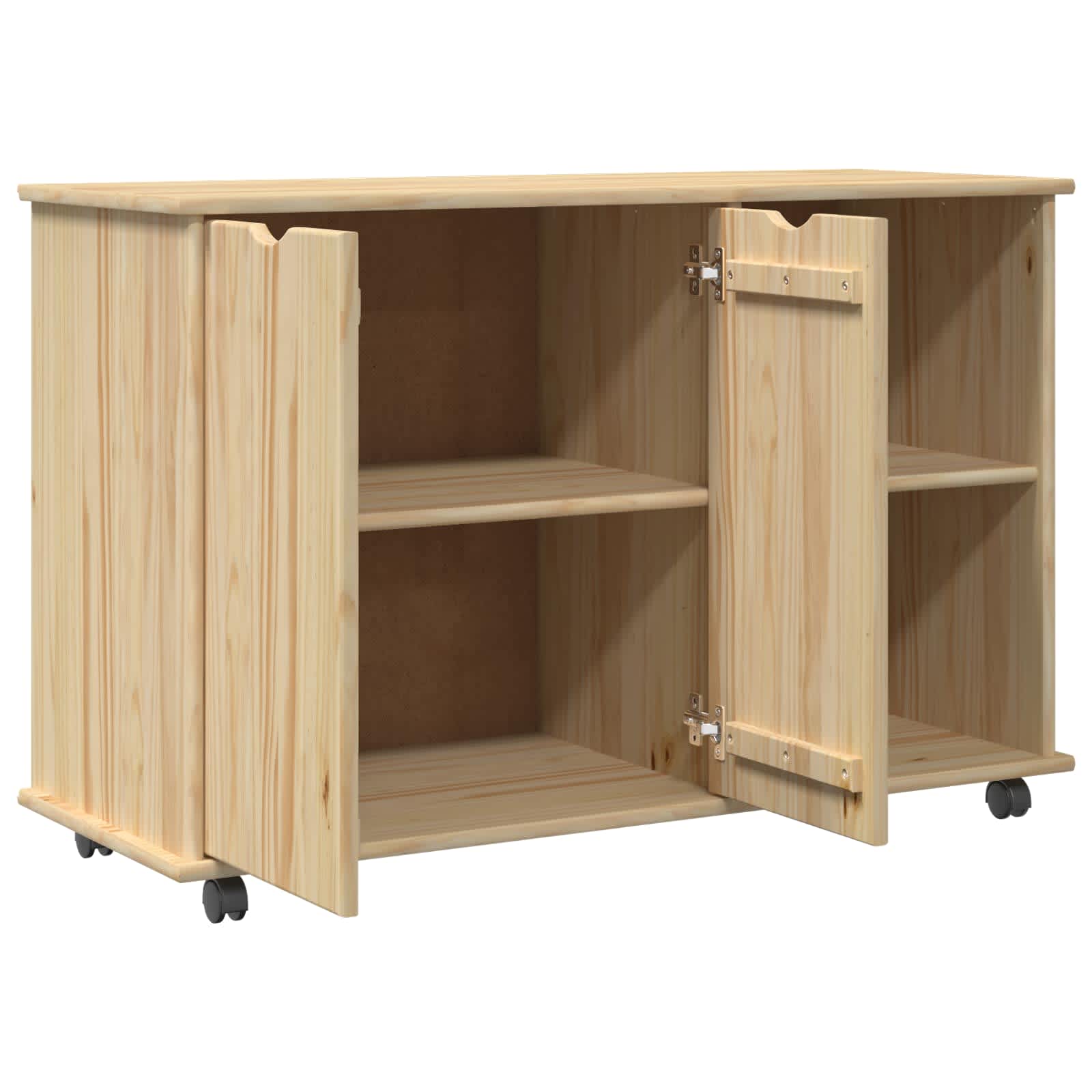 Mobilni ormar Smeđa 100 x 39 x 65,5 cm Čvrsto borovo drvo