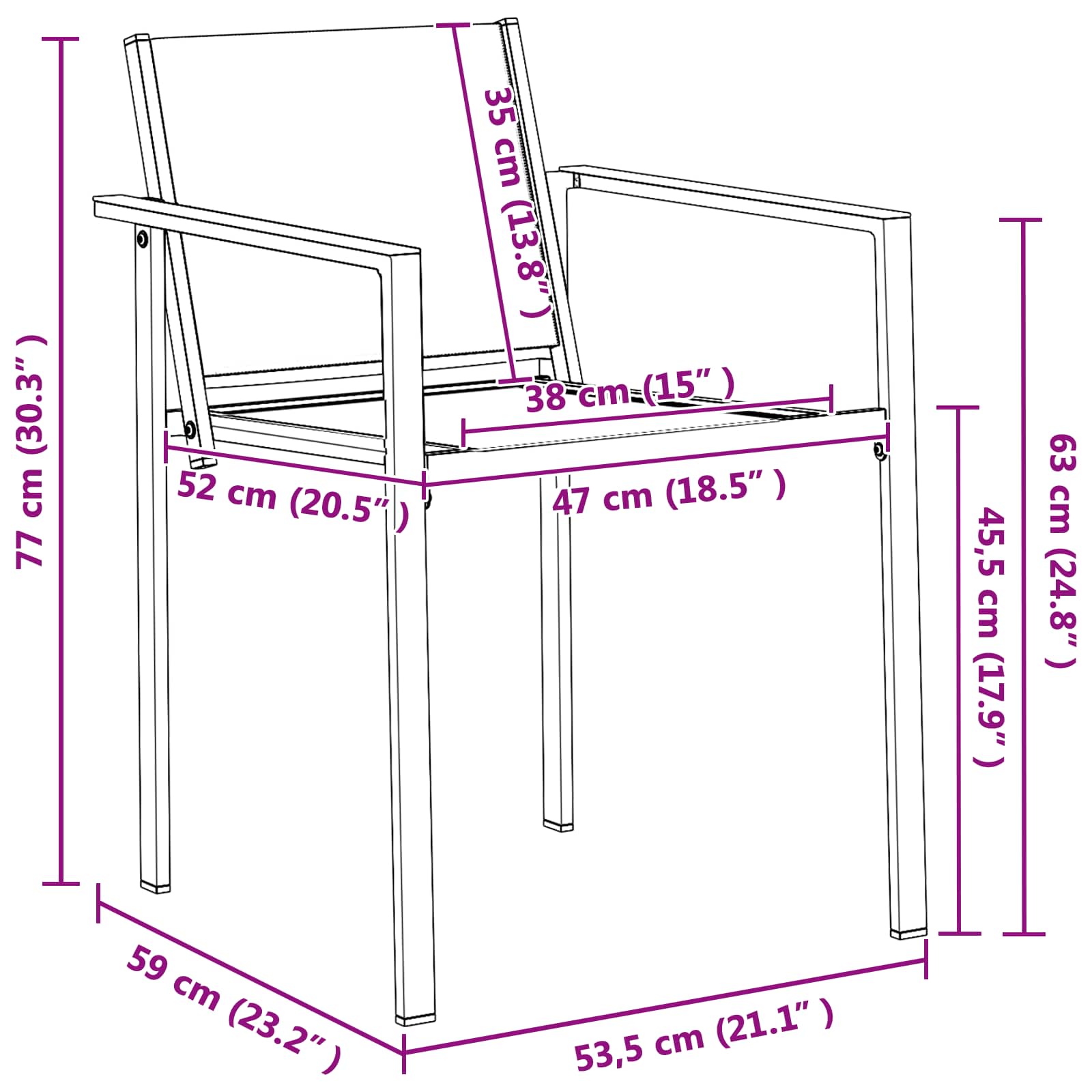 Set vanjskog namještaja 5 pcs Crna i antracit Tekstilen