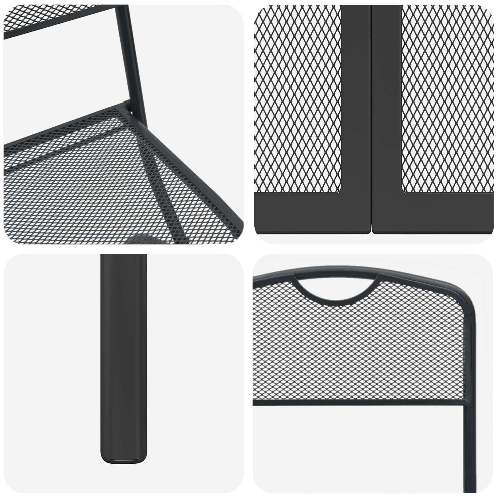 Set vanjskog namještaja 7 pcs Antracit Željezo i čelik