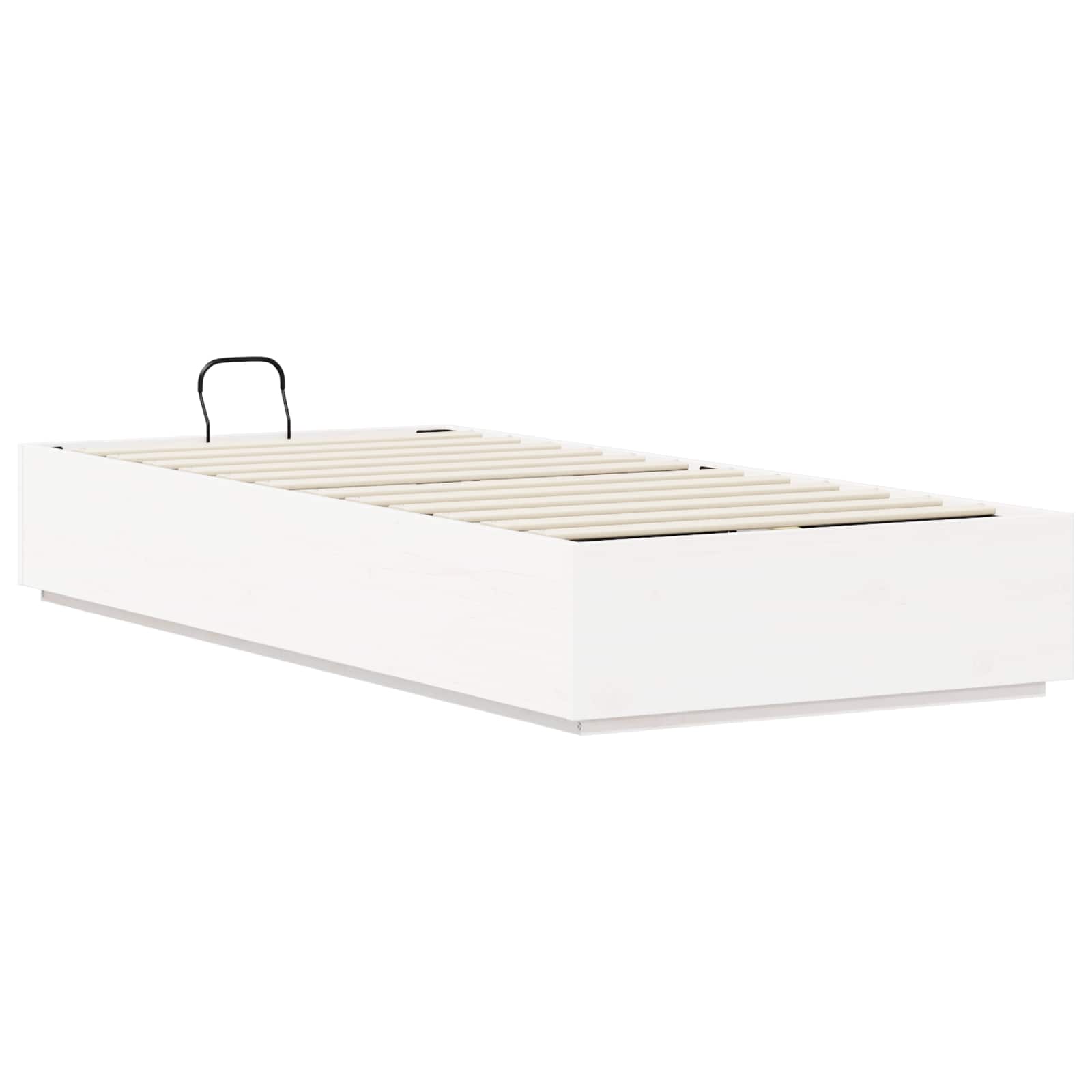 Otomanski krevet Bijeli 90 x 200 cm Masivna borovina