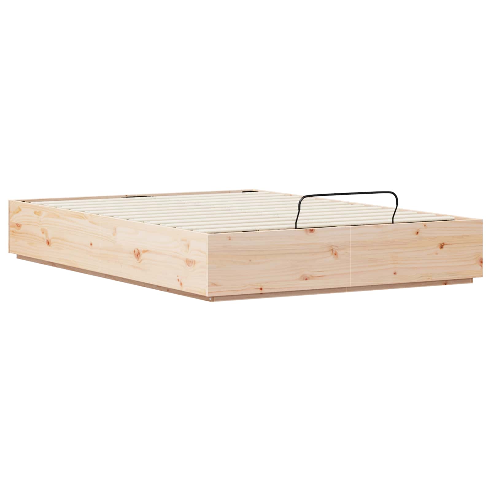 Otomanski krevet Prirodna 135 x 190 cm Masivna borovina