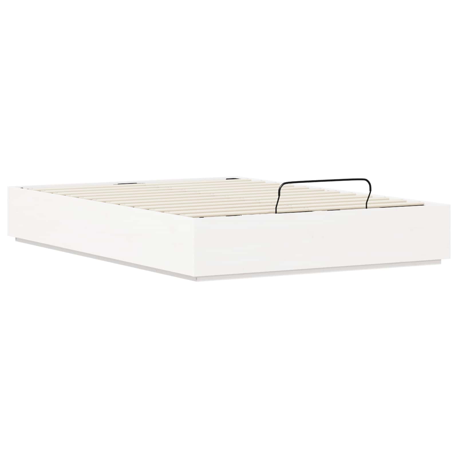 Otomanski krevet Bijeli 135 x 190 cm Masivna borovina