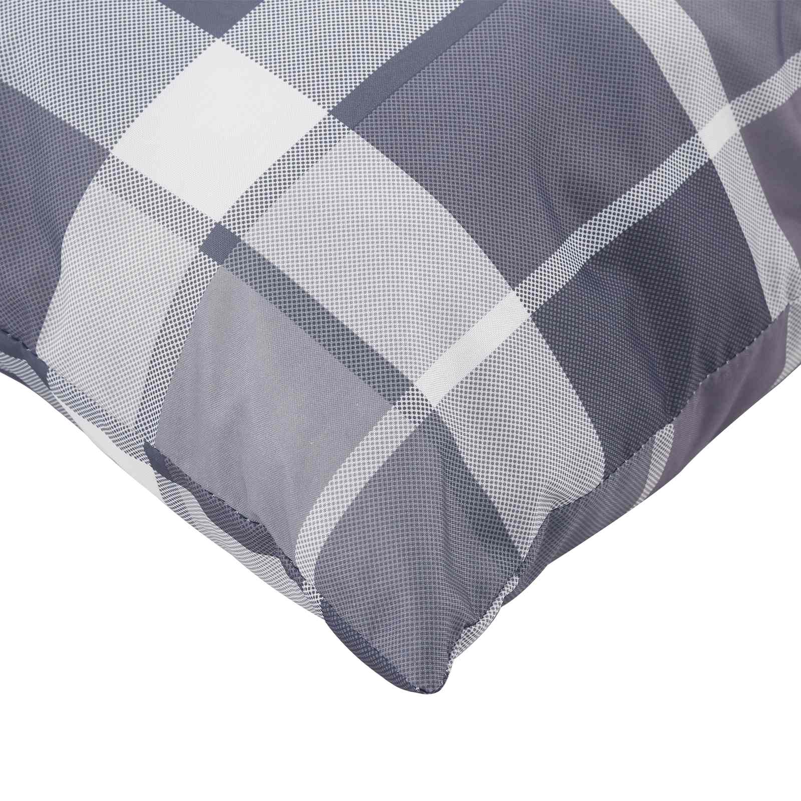 Jastučić za van Kockasto 4 pcs Sivi karirani 60 x 60 cm Tkanina