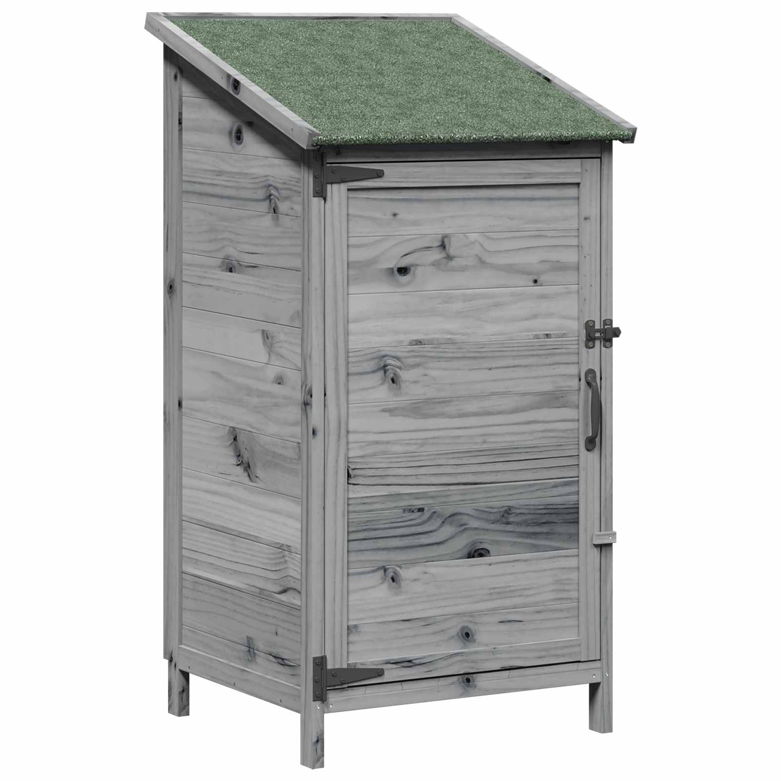 Vrtna Šupa s krovom Siva 59 x 56 x 113,5 cm Čvrsto drvo jele