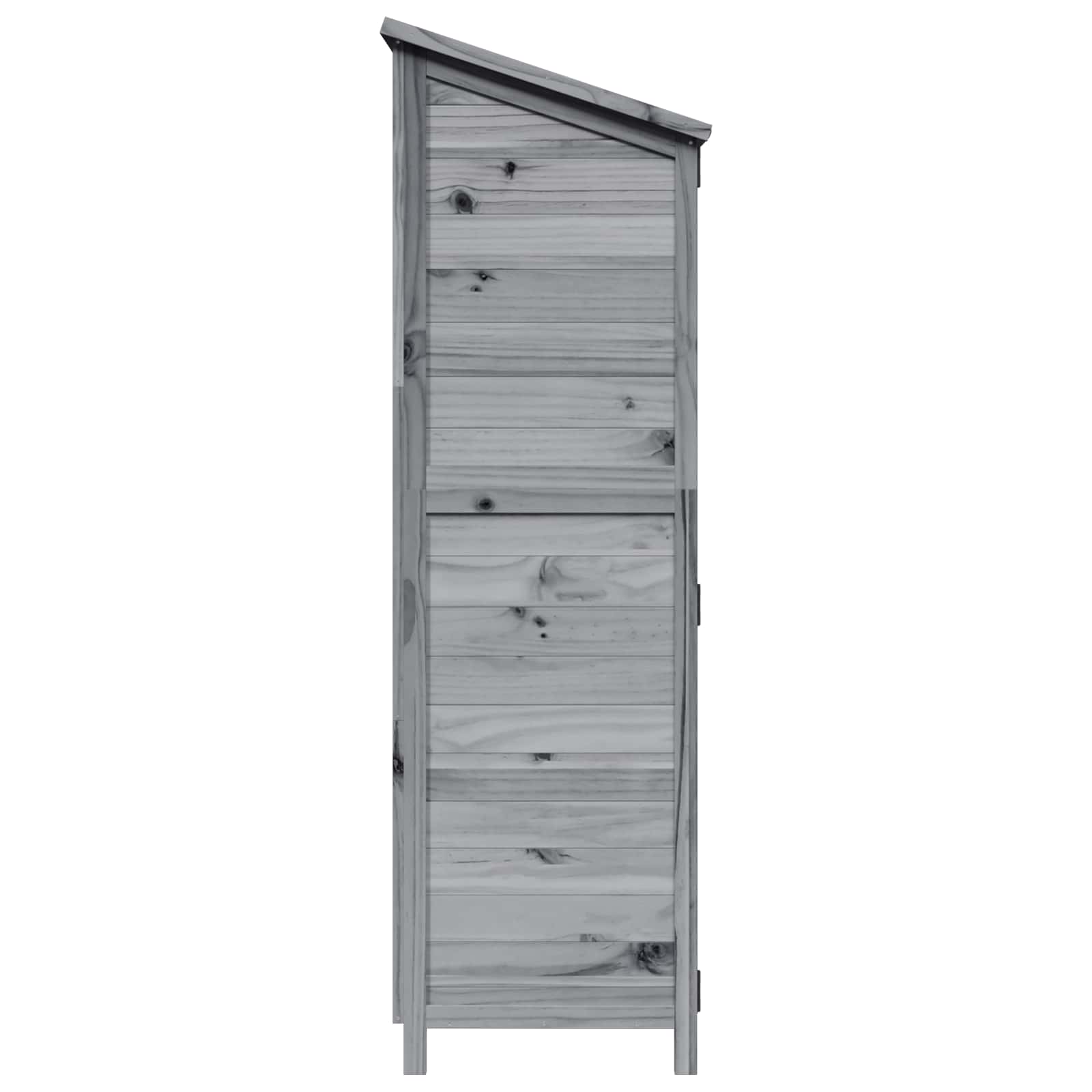 Vrtna Šupa s krovom Siva 106,5 x 56 x 176 cm Čvrsto drvo jele