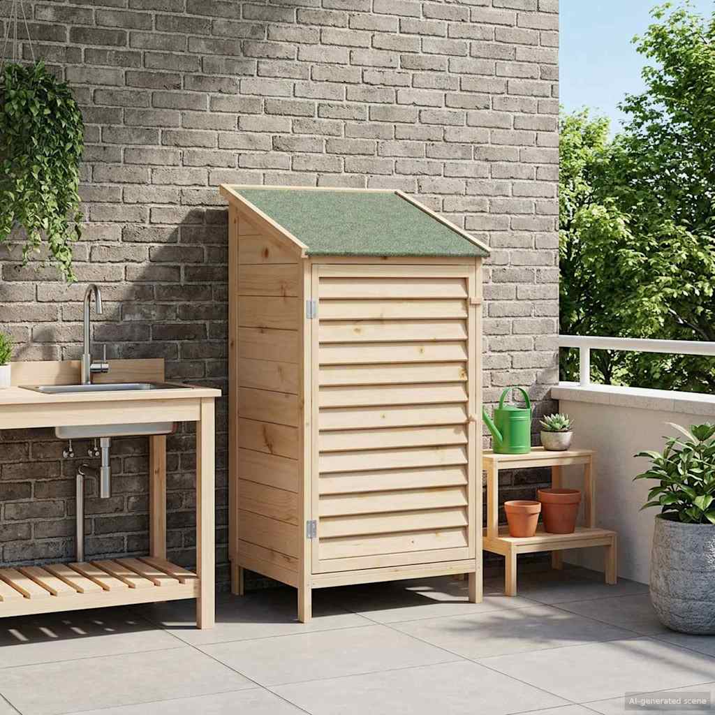 Vrtna Šupa Prirodna 59 x 56 x 113,5 cm Čvrsto drvo jele