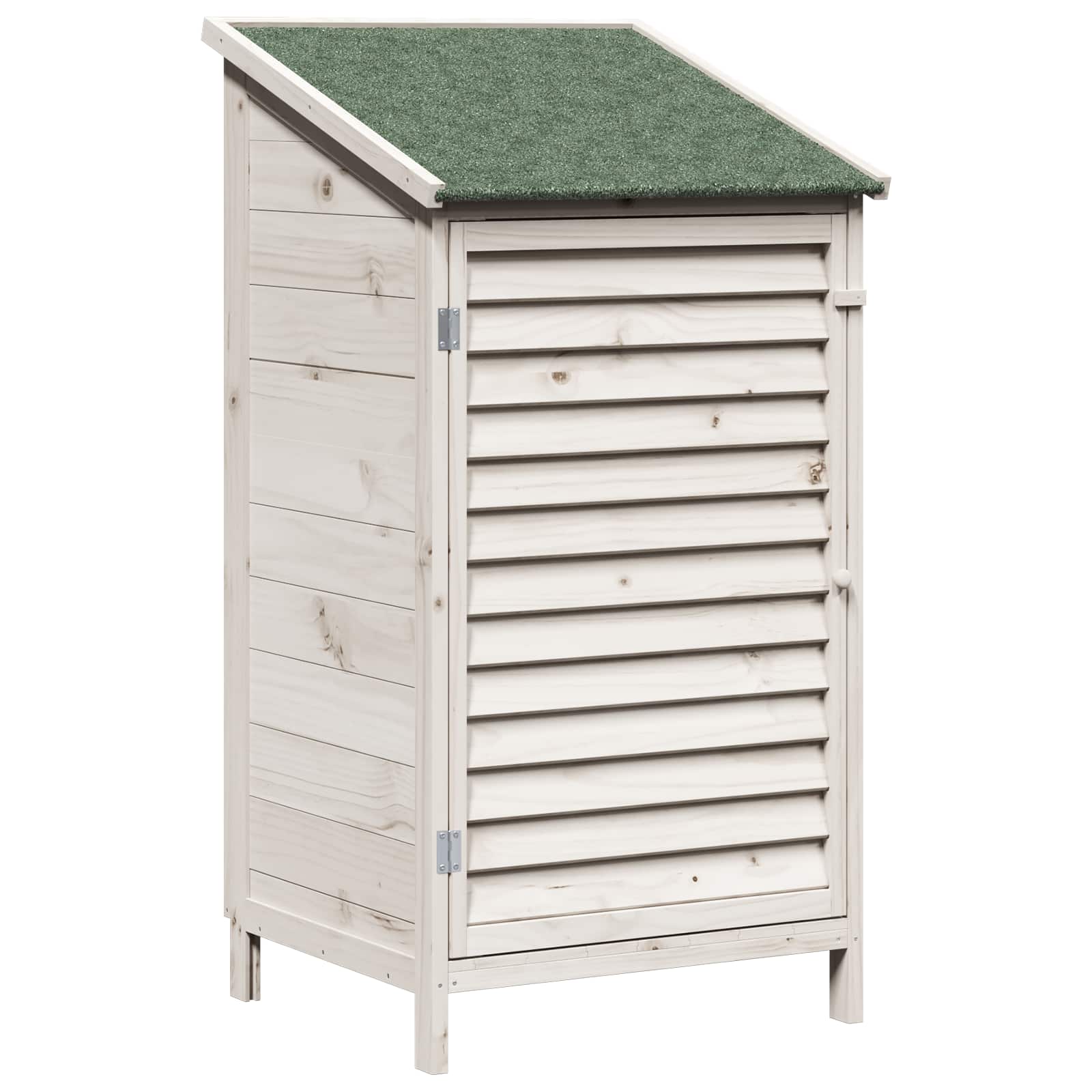 Vrtna Šupa s krovom Bijela 59 x 56 x 113,5 cm Čvrsto drvo jele