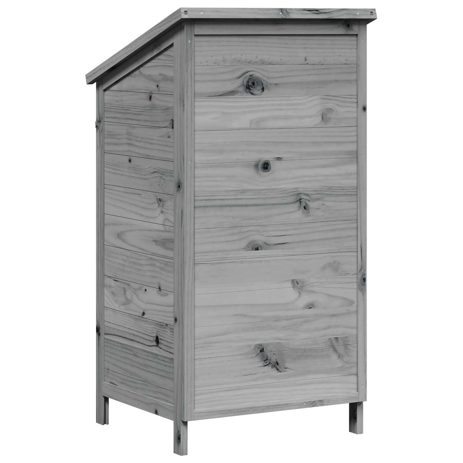 Vrtna Šupa s krovom Siva 59 x 56 x 113,5 cm Čvrsto drvo jele