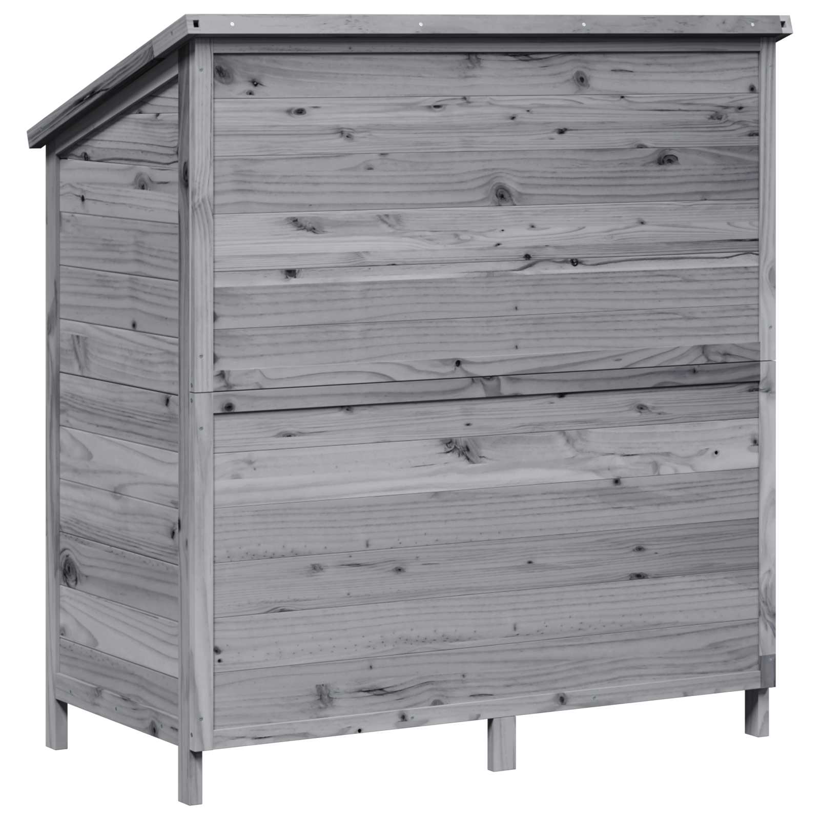 Vrtna Šupa s krovom Siva 106 x 56 x 113,5 cm Čvrsto drvo jele