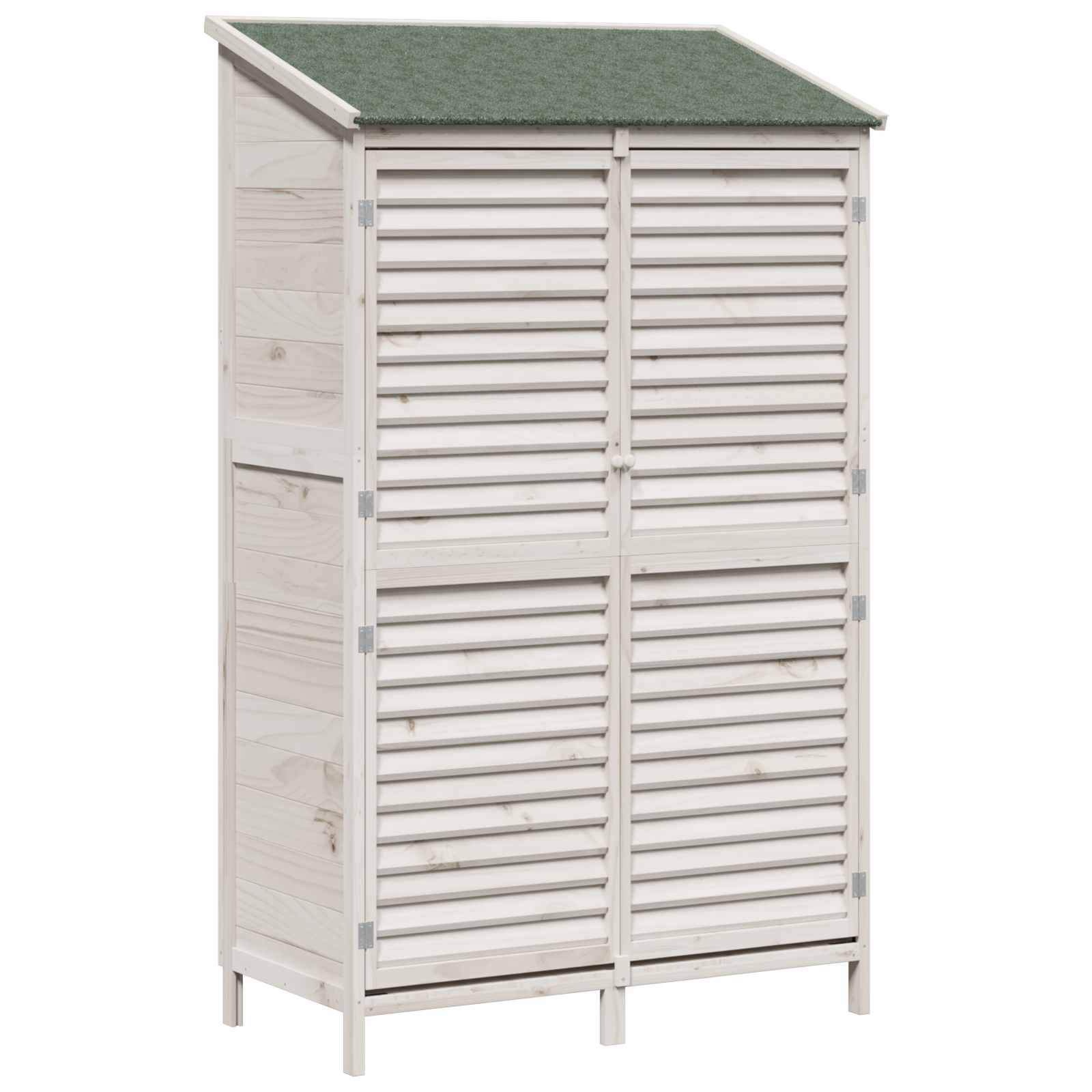Vrtna Šupa Bijela 106 x 56 x 176,5 cm Čvrsto drvo jele