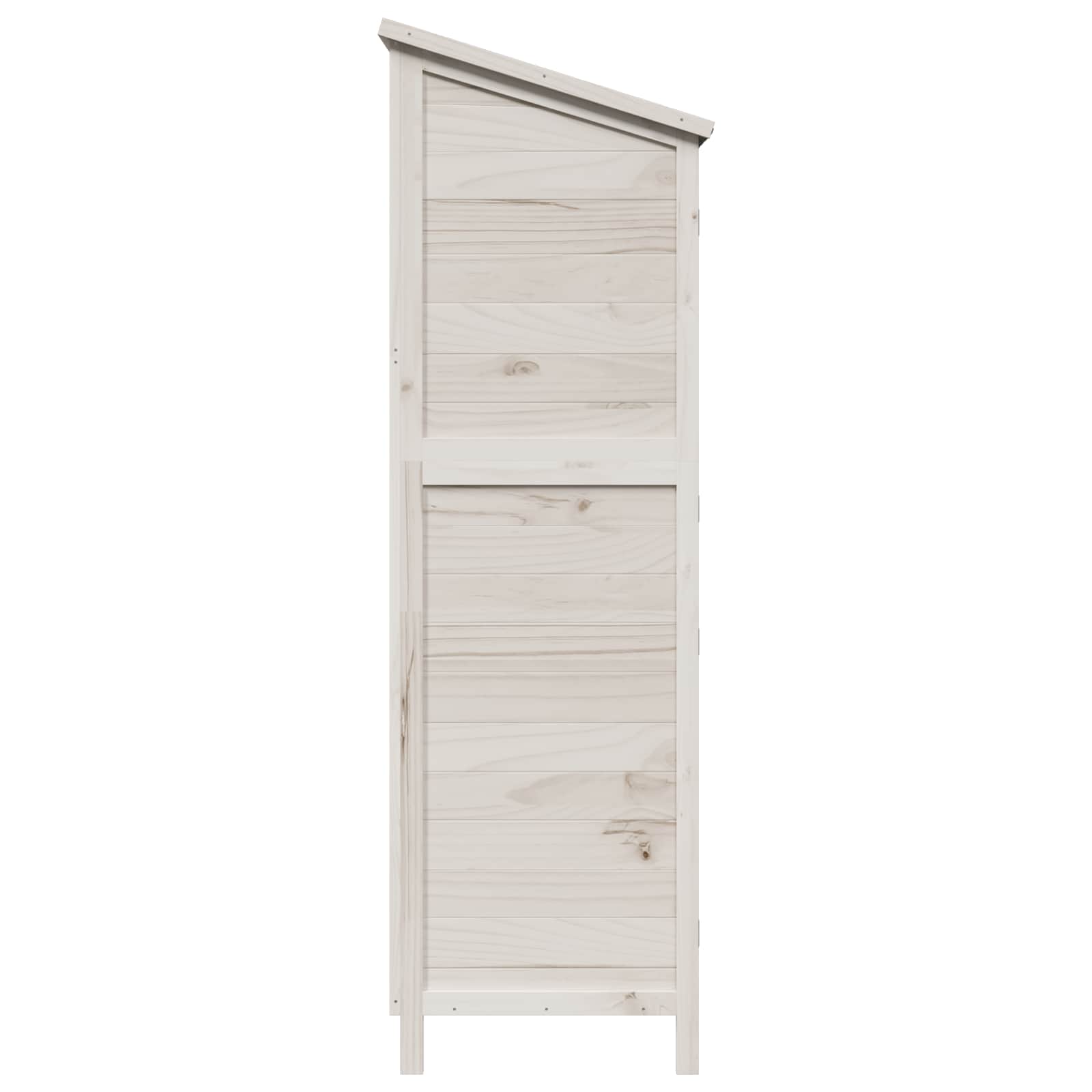 Vrtna Šupa s krovom Bijela 106 x 56 x 176,5 cm Čvrsto drvo jele