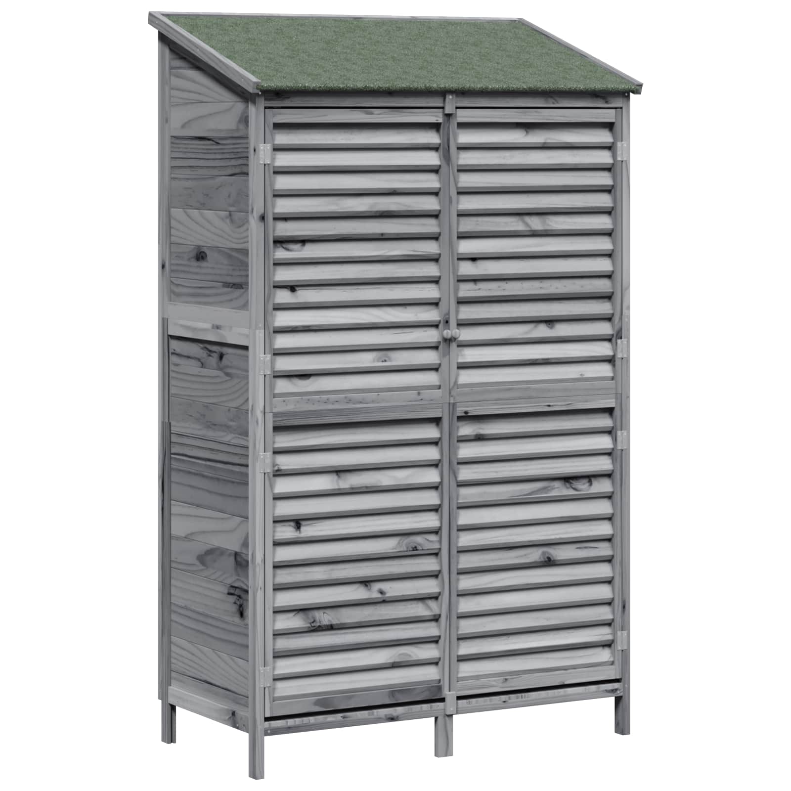 Vrtna Šupa s krovom Siva 106 x 56 x 176,5 cm Čvrsto drvo jele