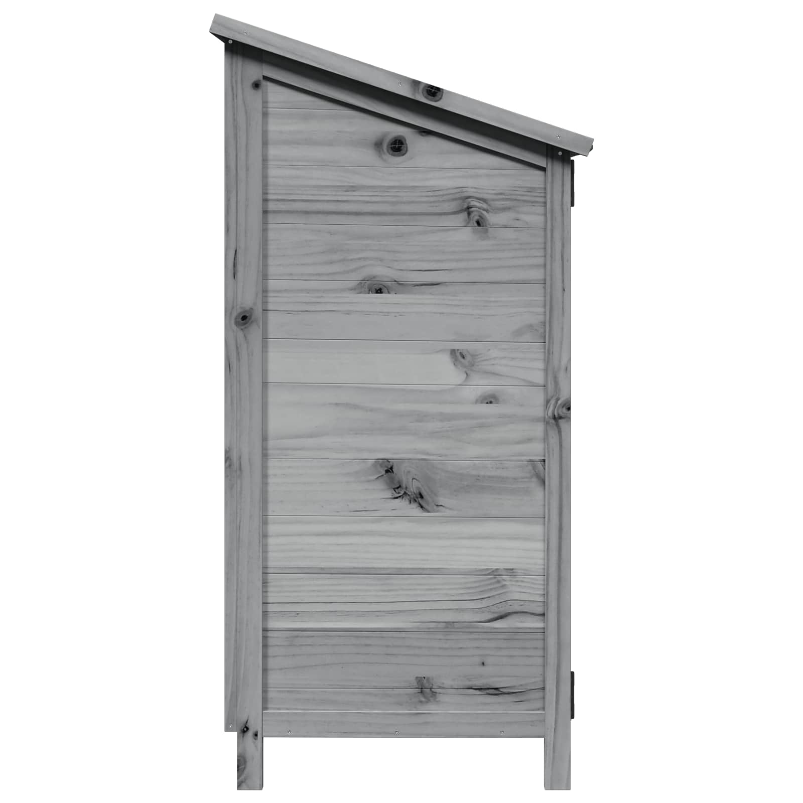 Vrtna Šupa s krovom Siva 59,5 x 56 x 113,5 cm Čvrsto drvo jele