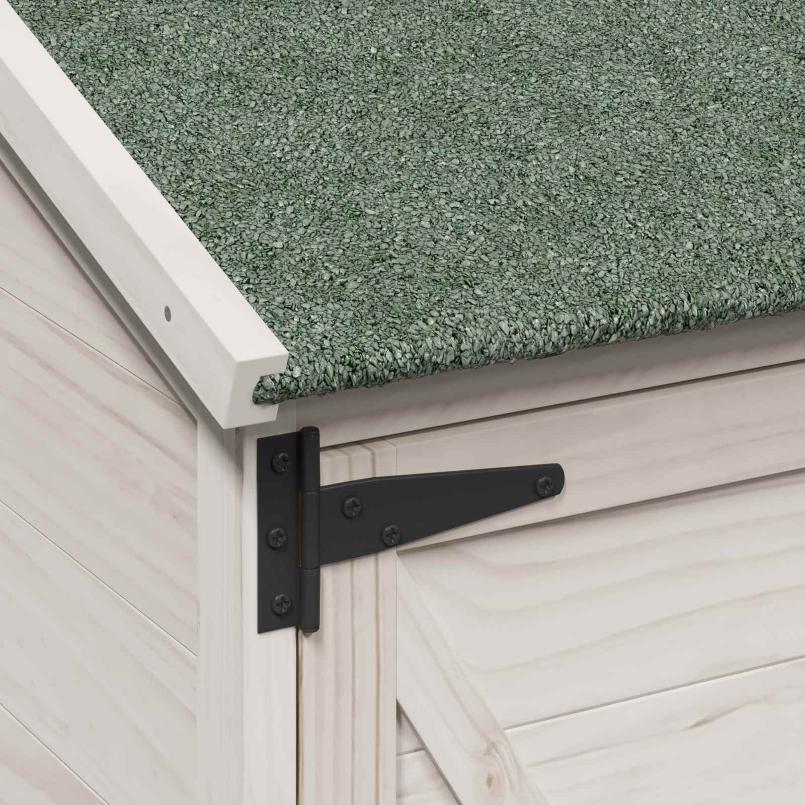 Vrtna Šupa s krovom Bijela 106 x 56 x 113,5 cm Čvrsto drvo jele