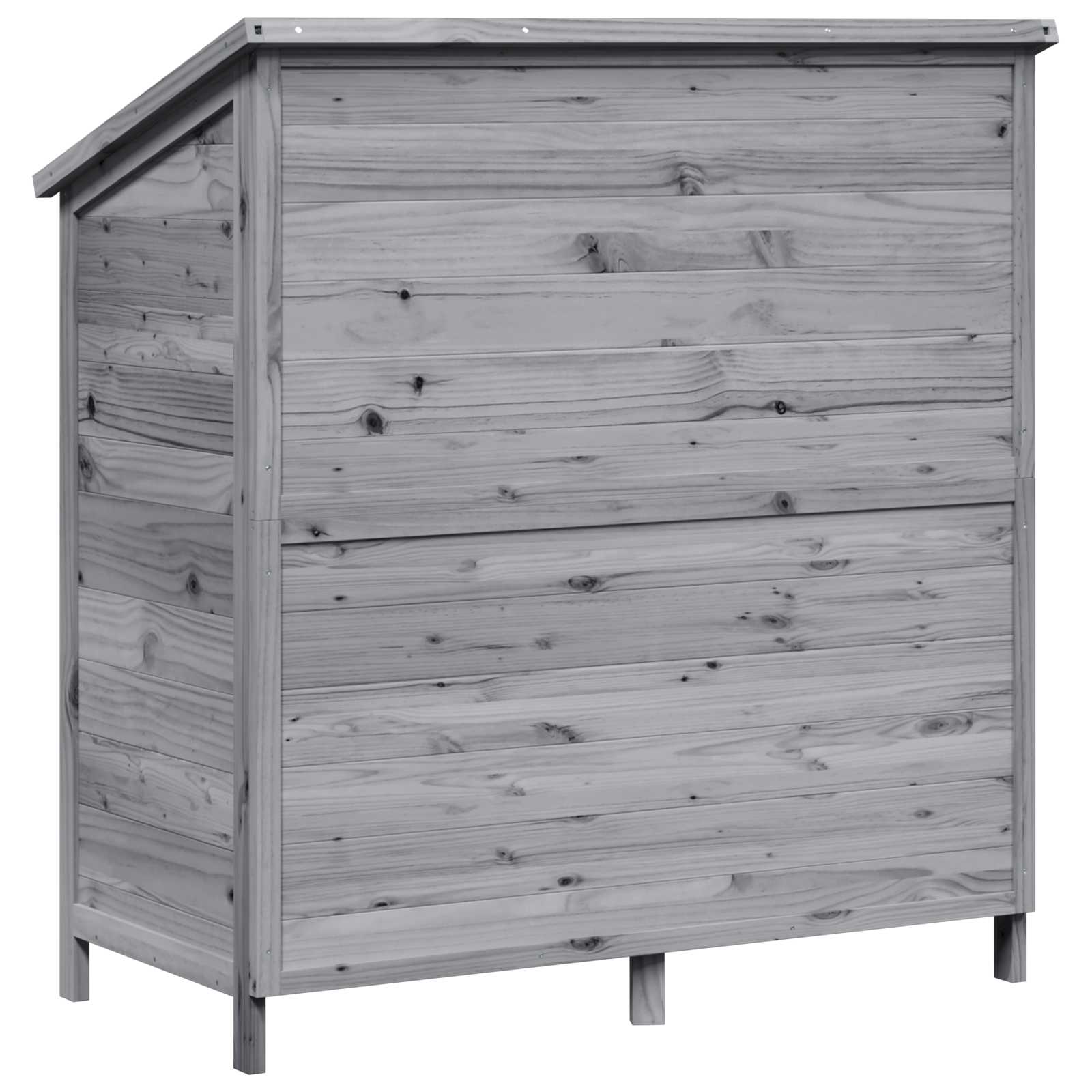 Vrtna Šupa s krovom Siva 106 x 56 x 113,5 cm Čvrsto drvo jele