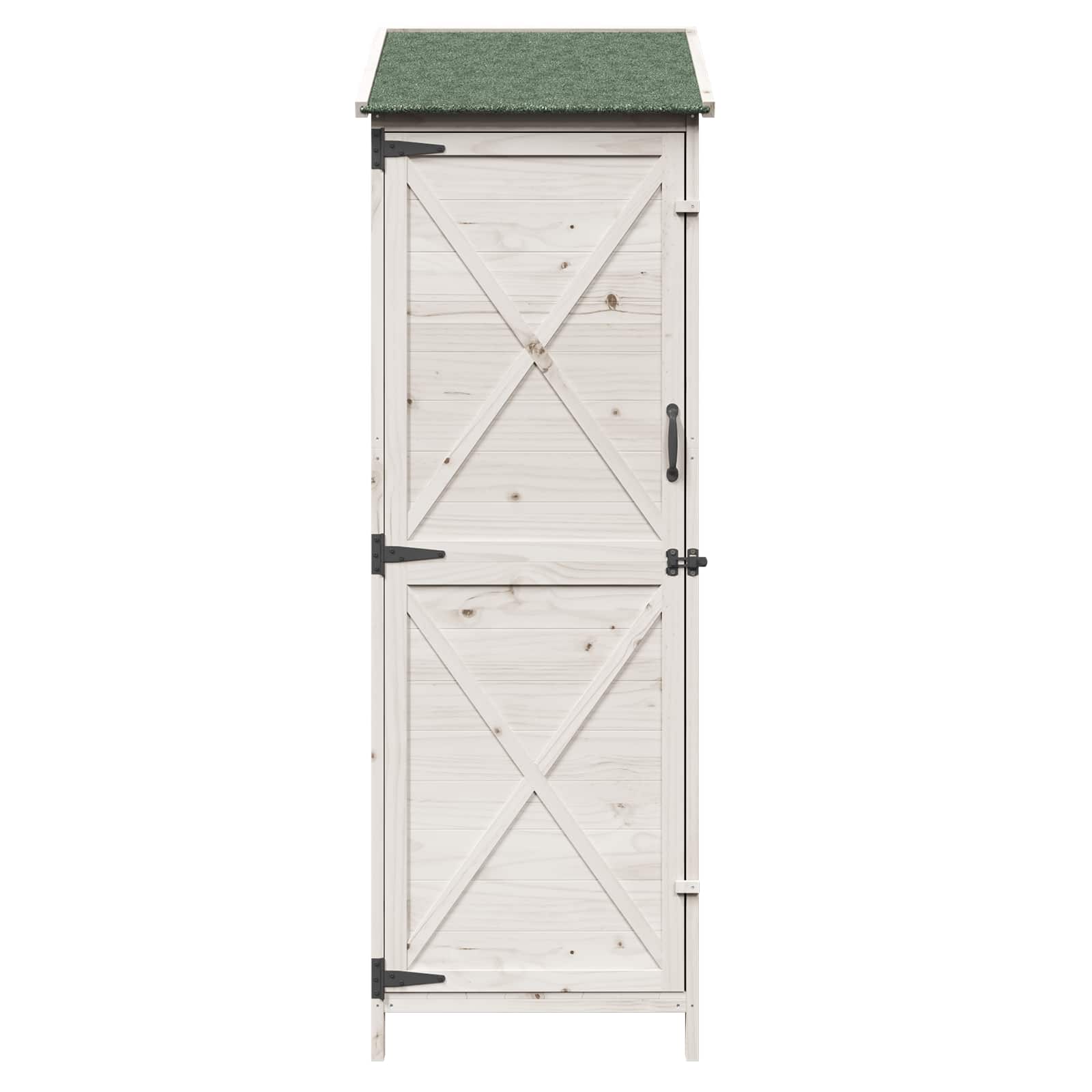 Vrtna Šupa Bijela 59,5 x 56 x 176,5 cm Čvrsto drvo jele