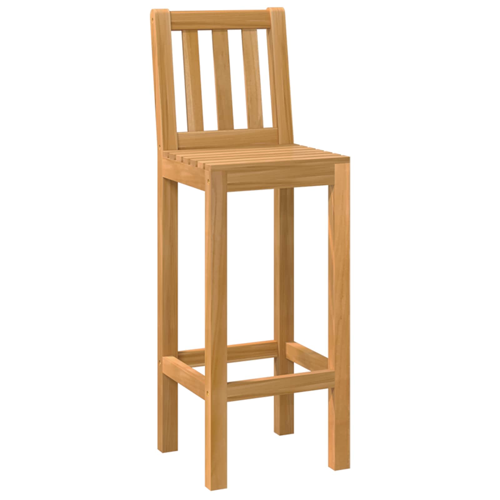 Vanjski bar set 5 pcs Neprerađeno Čvrsto teak drvo