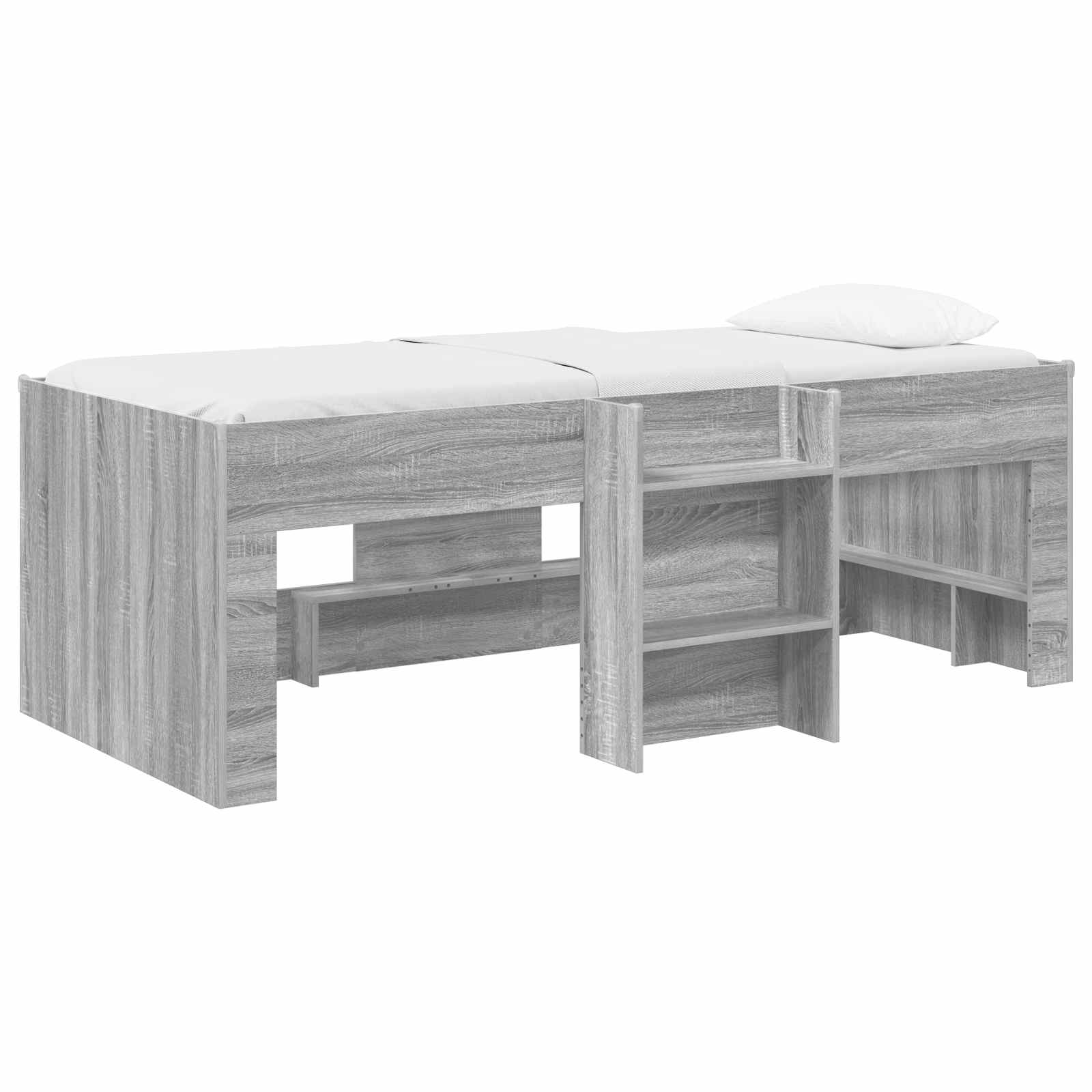 Kreveta za visoko spavanje djece 2 pcs Siva Sonoma
