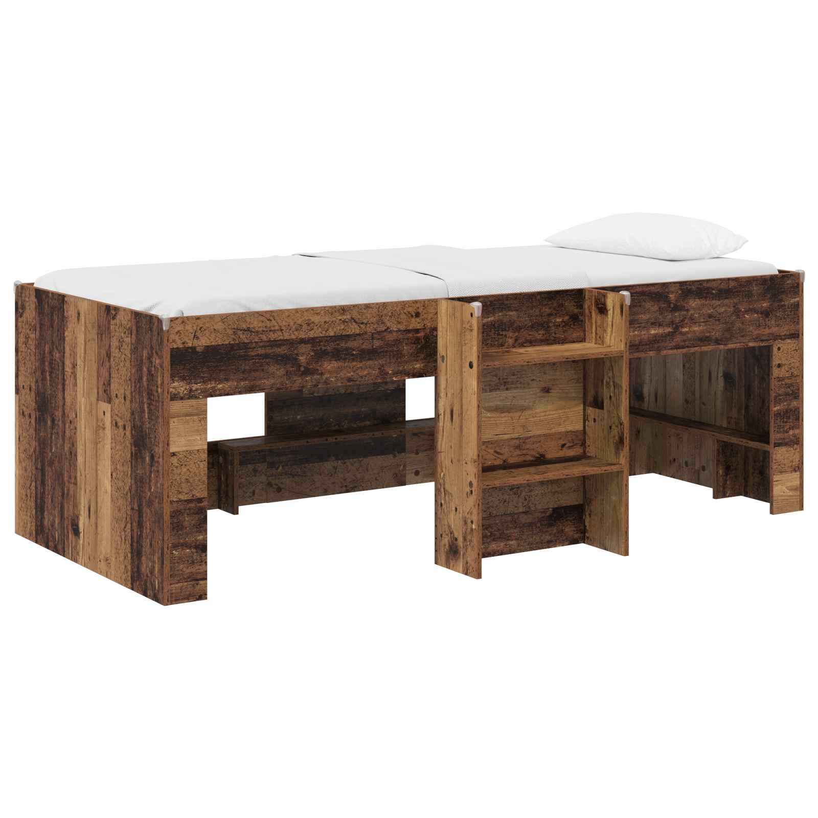 Kreveta za visoko spavanje djece 2 pcs Staro drvo 98.5 x 200 cm